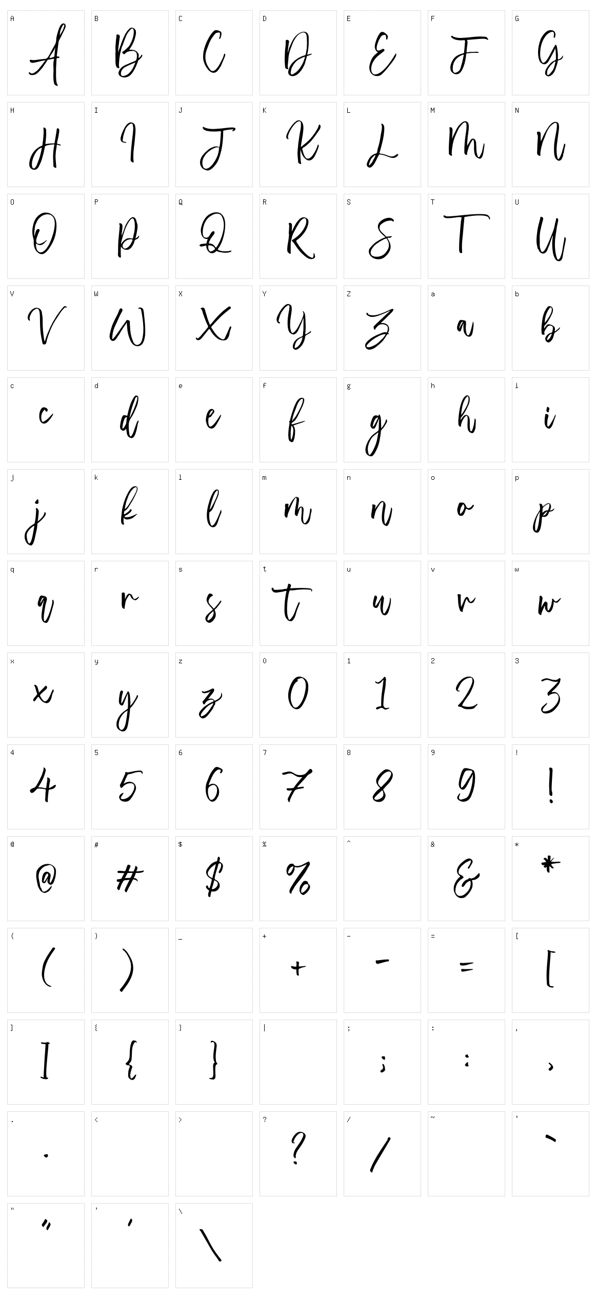 Almonade Character Set