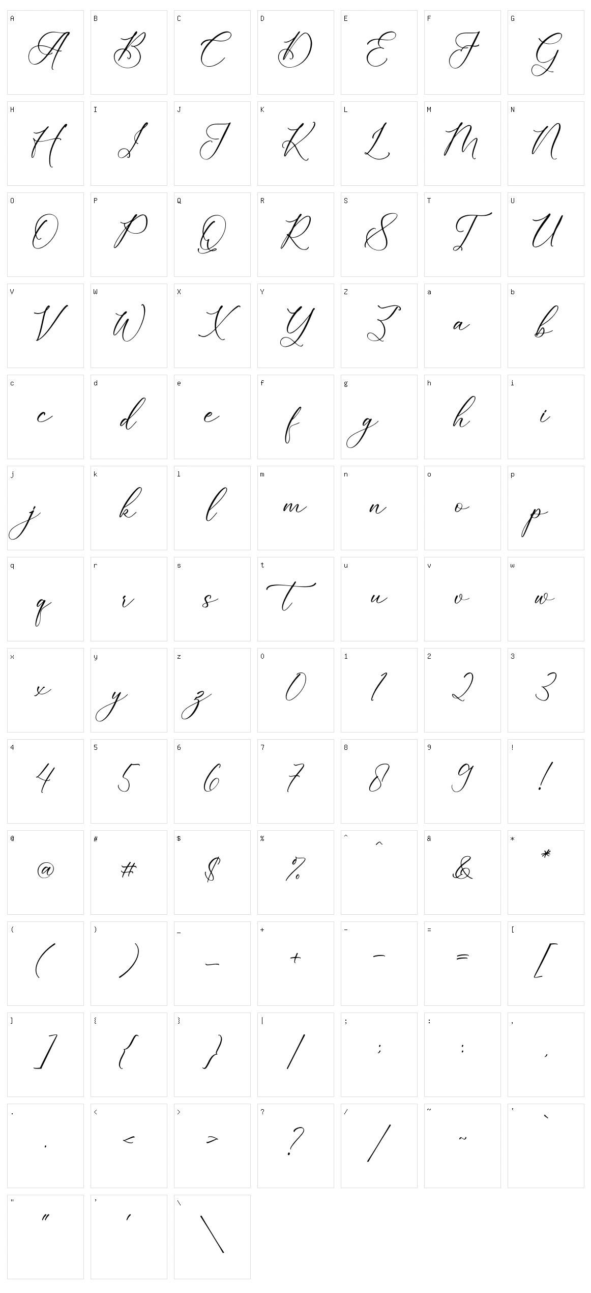 Alnetsia Montenela Character Set