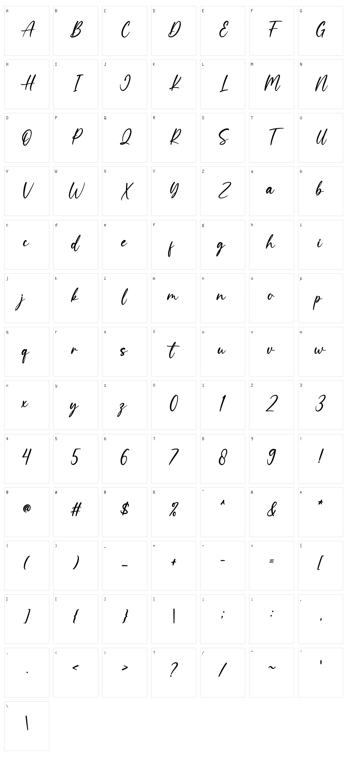 Alone Character Set