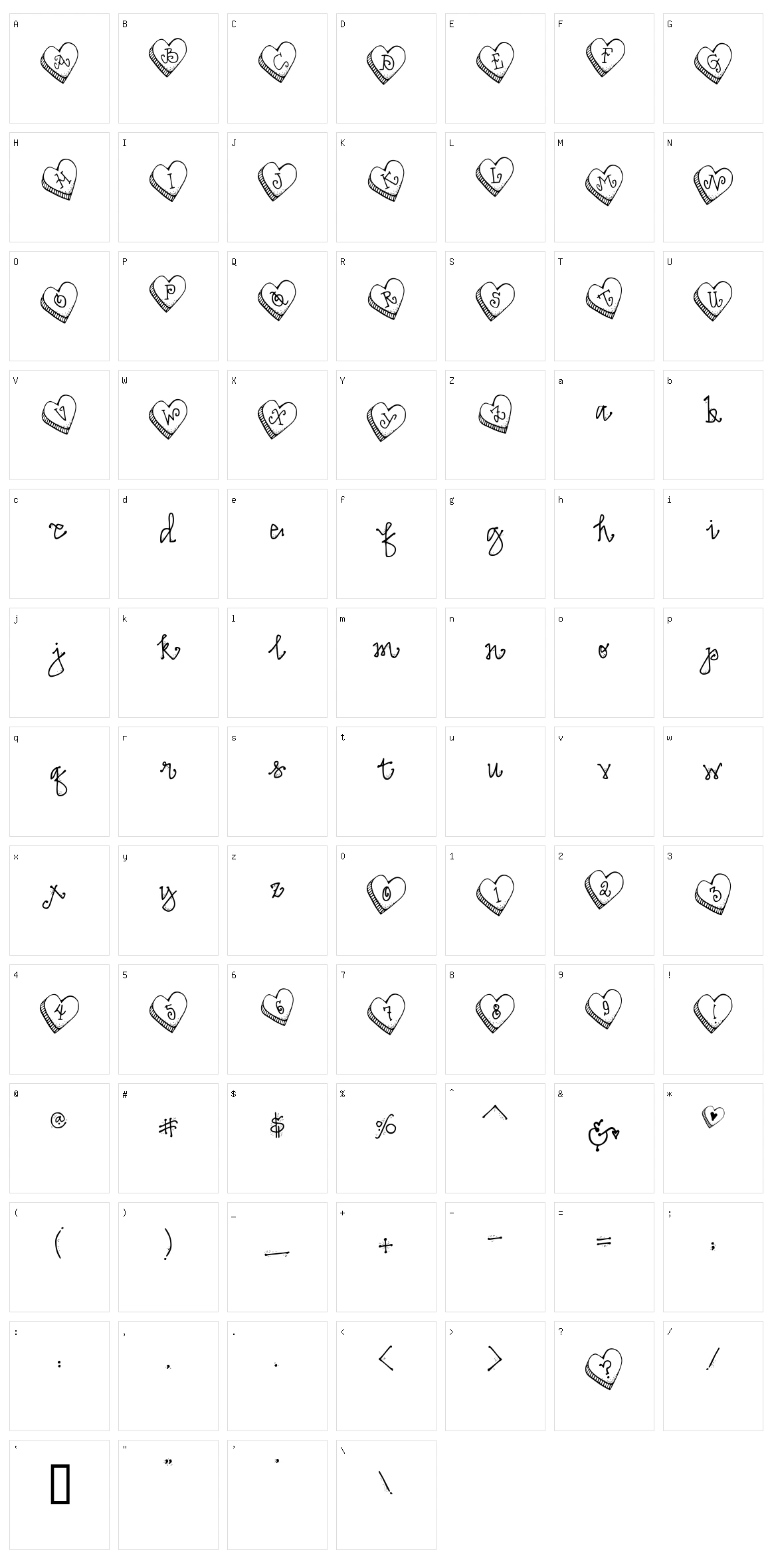DJ Candy Heart Character Set