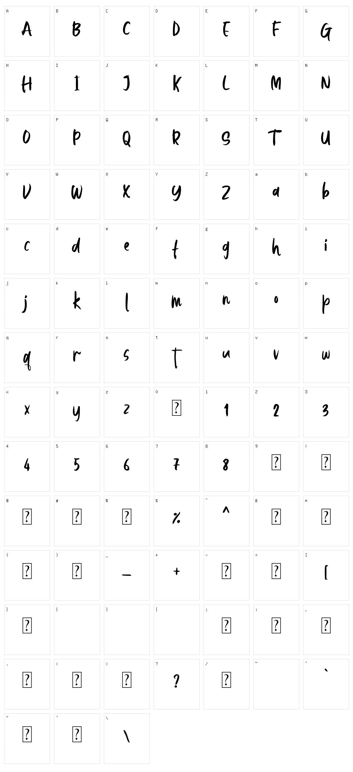 AlphaBee Character Set