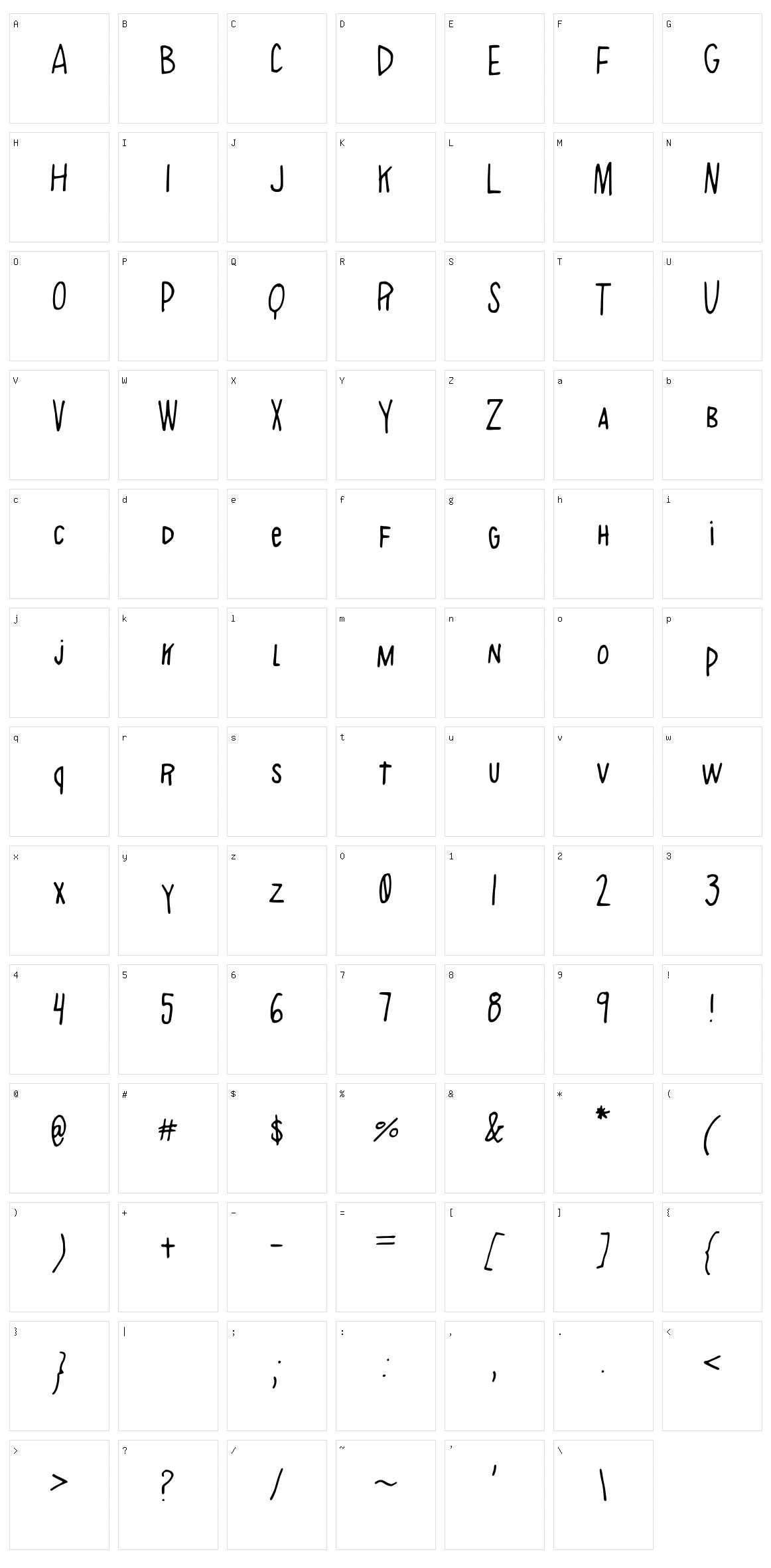 Alphabet Soup Character Set