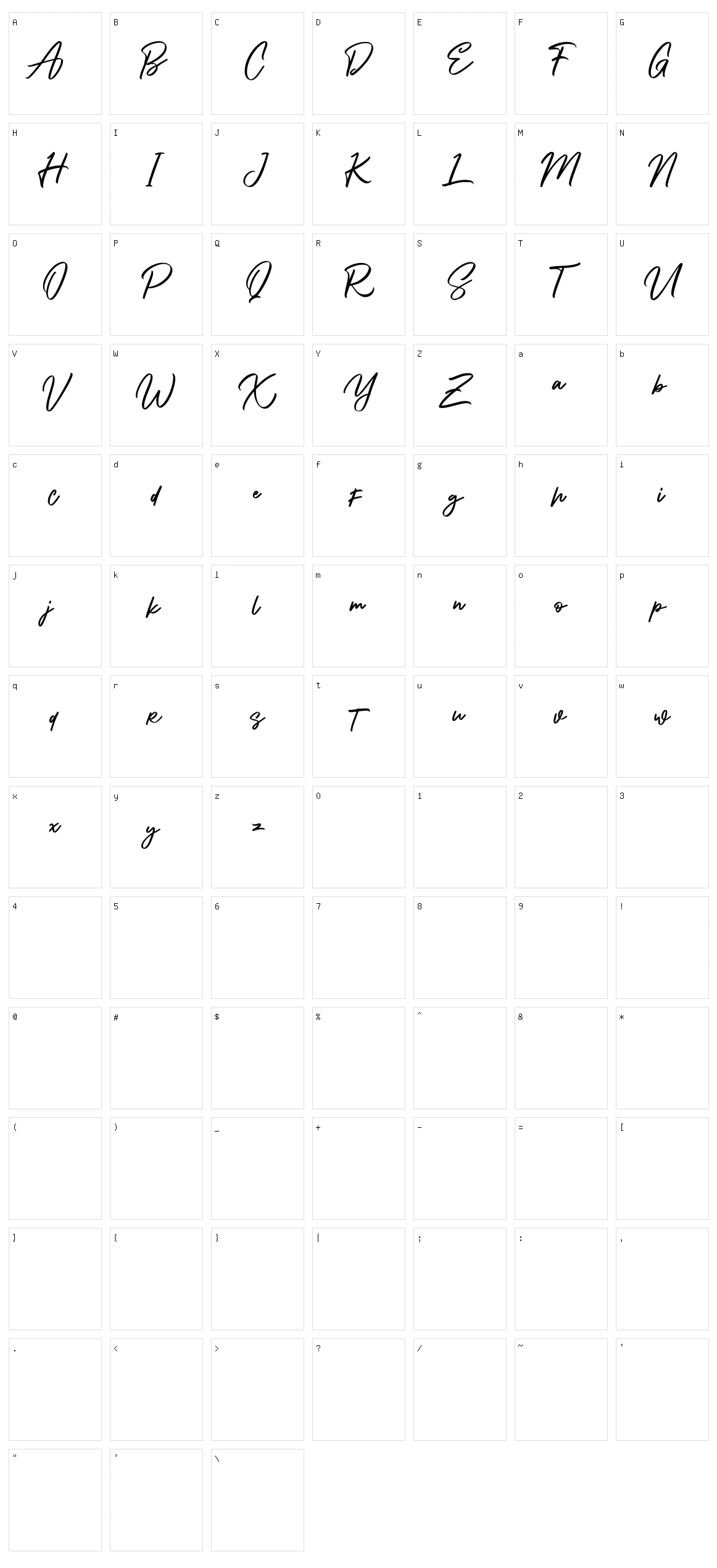 Alphasoil Character Set