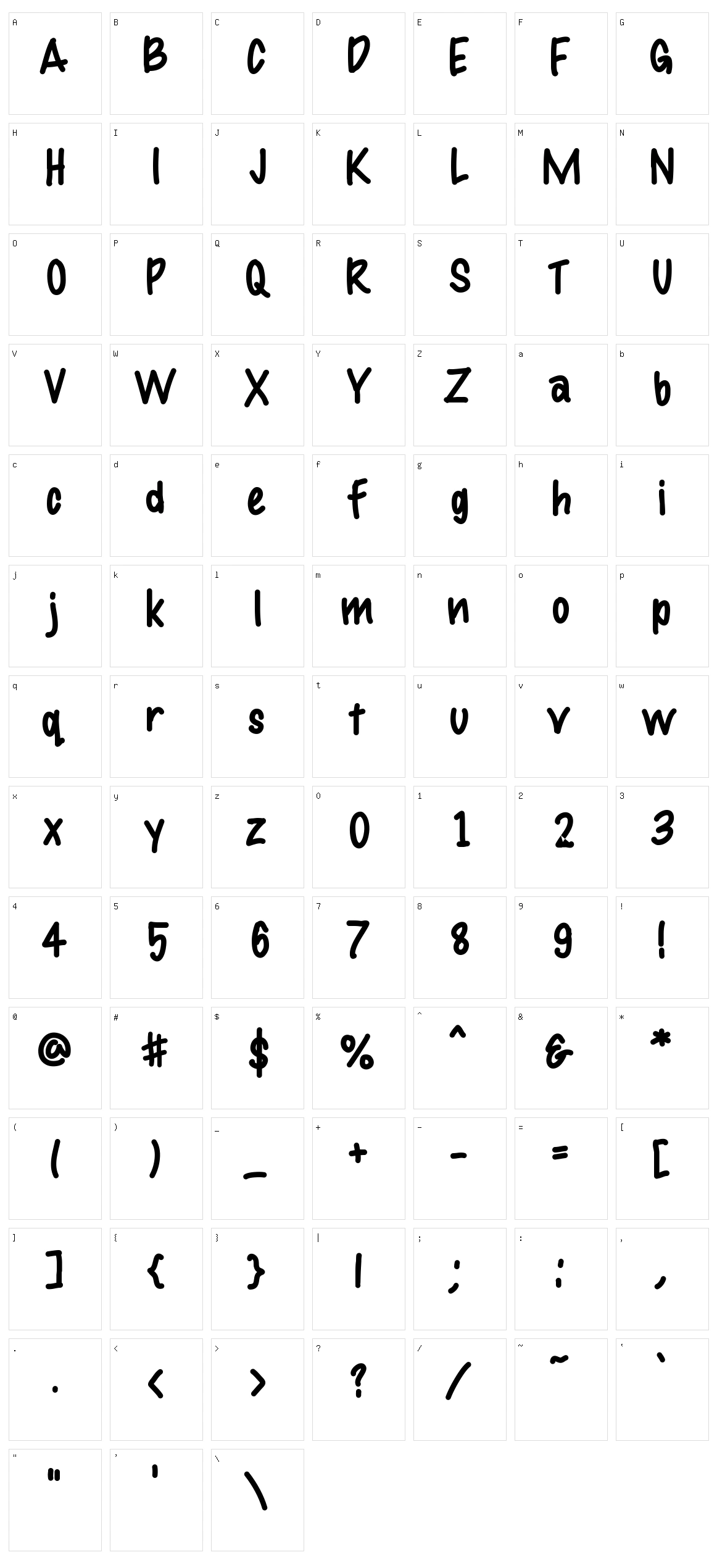 Altline Character Set
