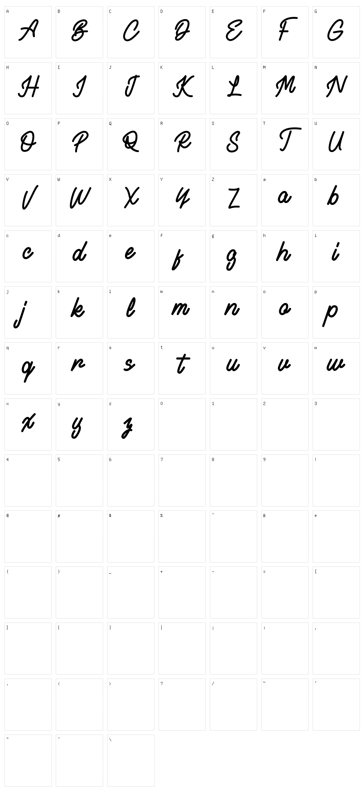 Alvaro Character Set