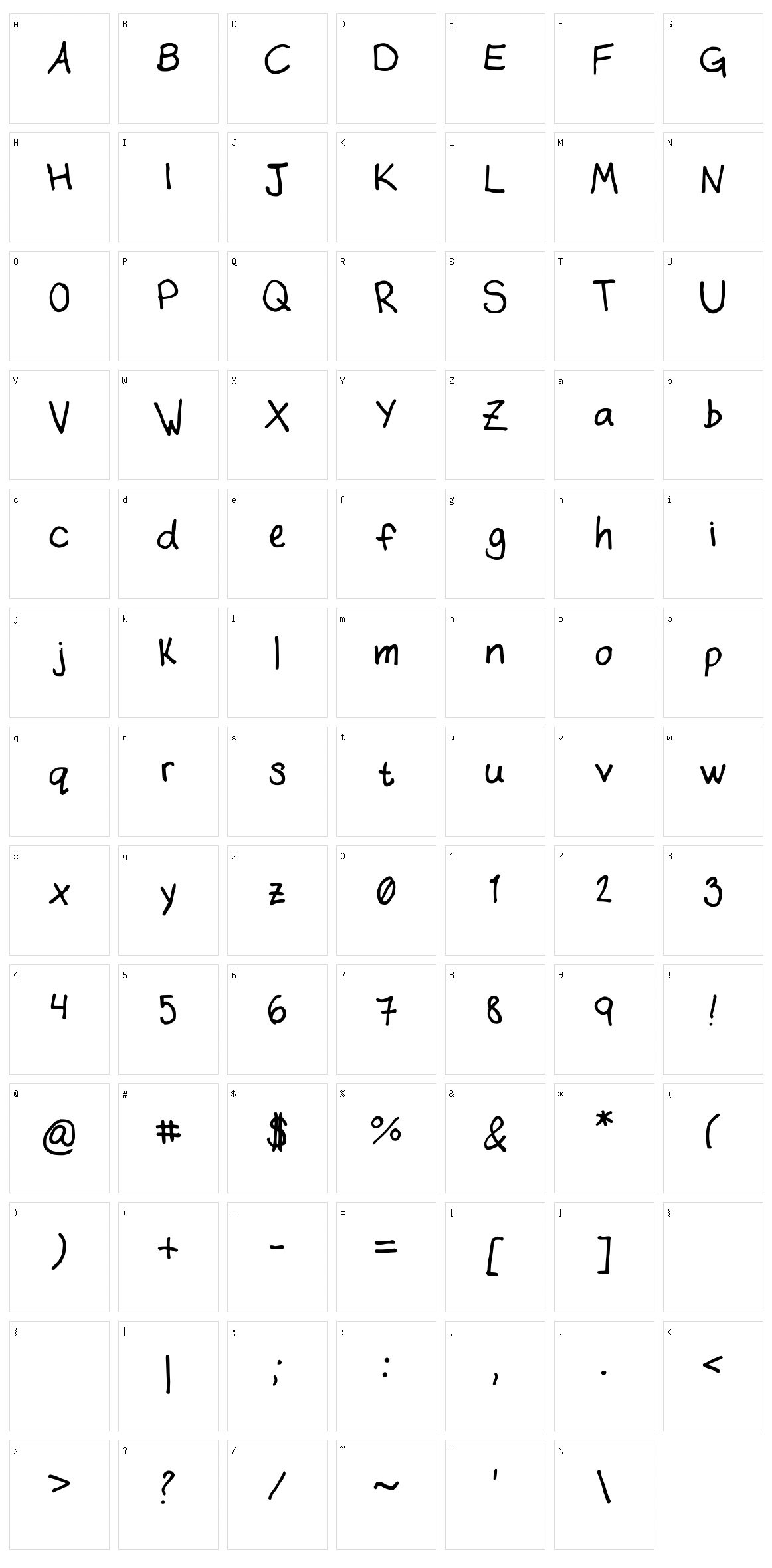 Alyrii Character Set
