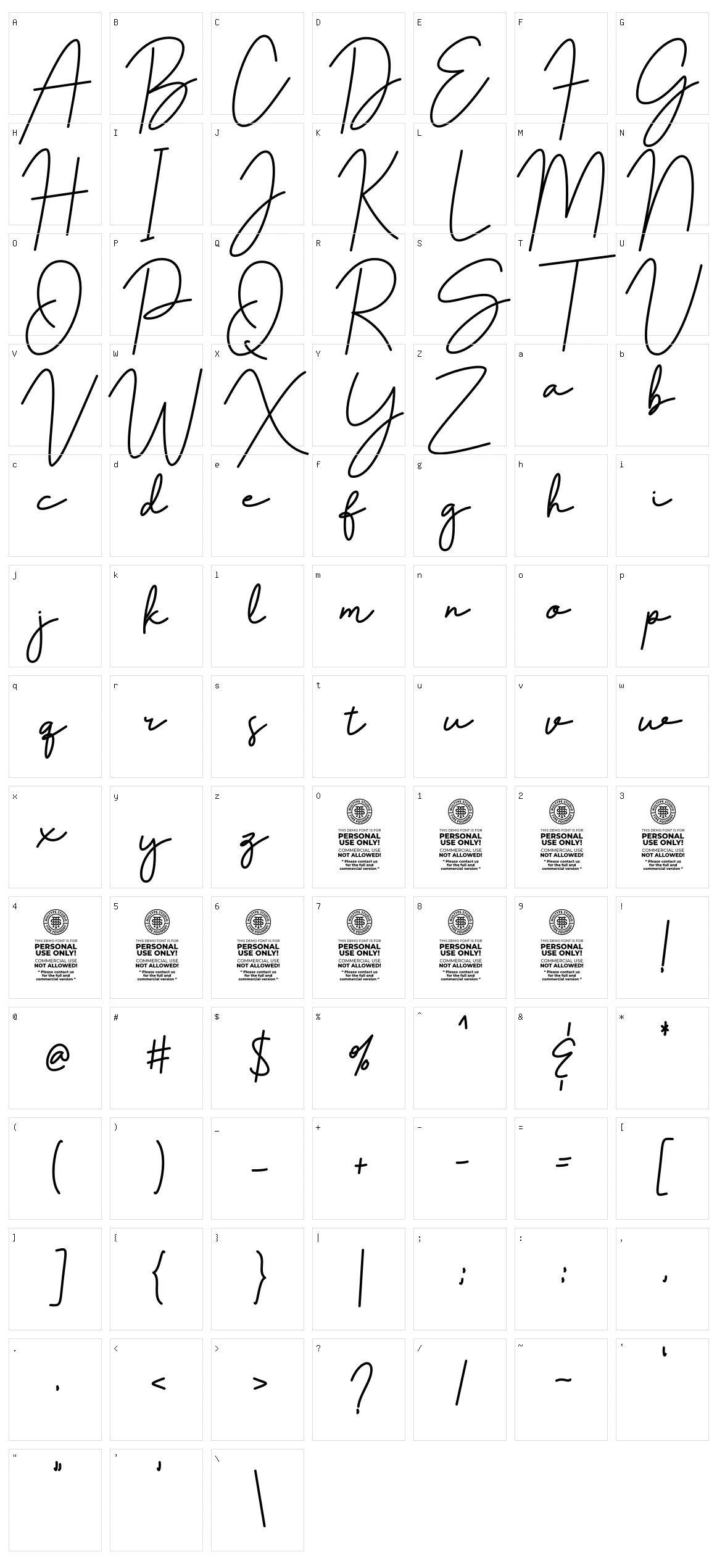 Amadgone Character Set