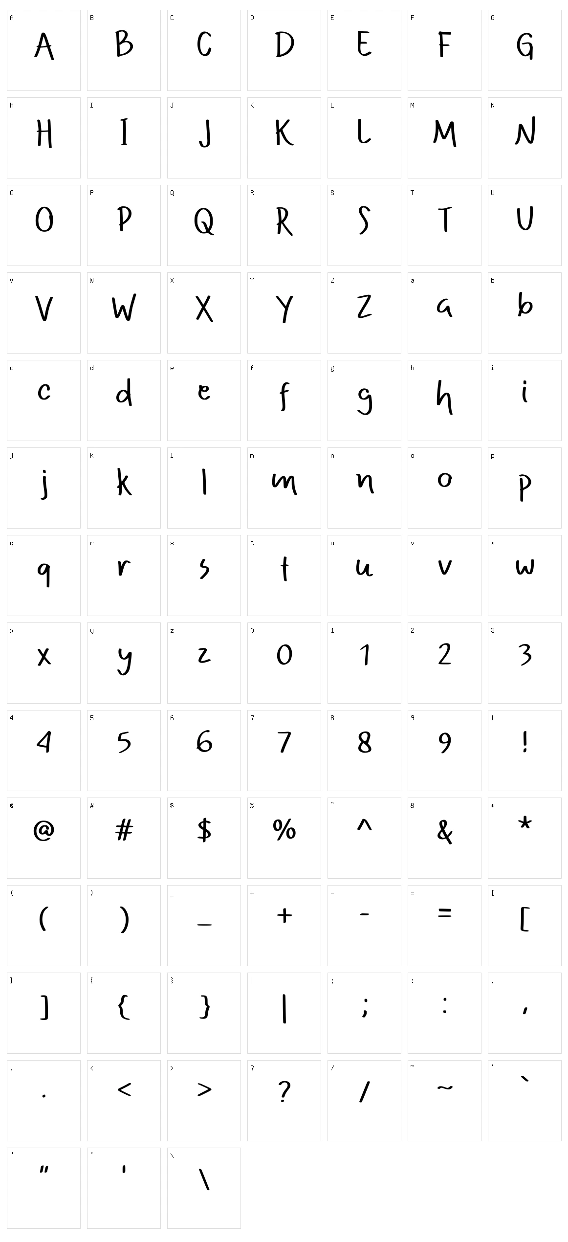 Amaliyah Character Set
