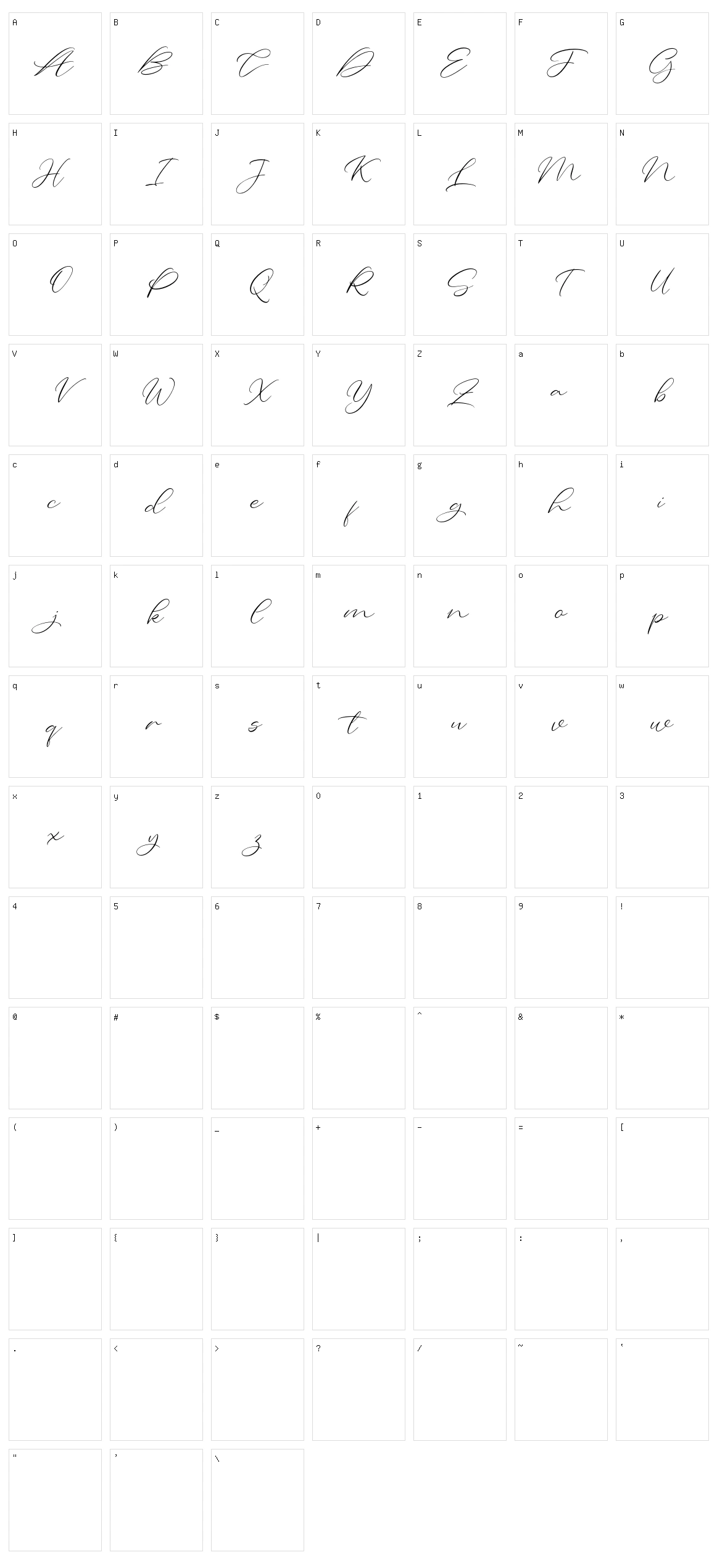 Amalluna Character Set