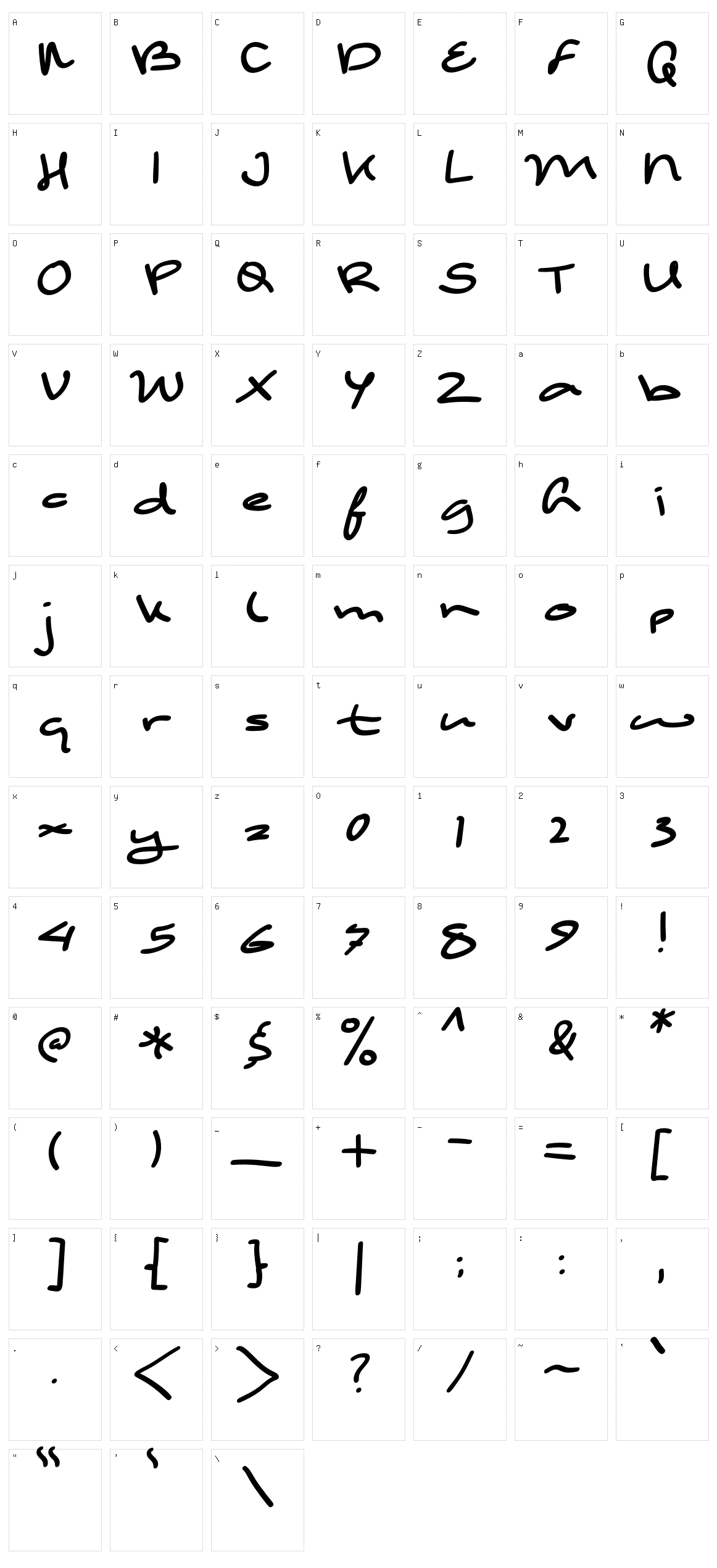 Amanah Character Set