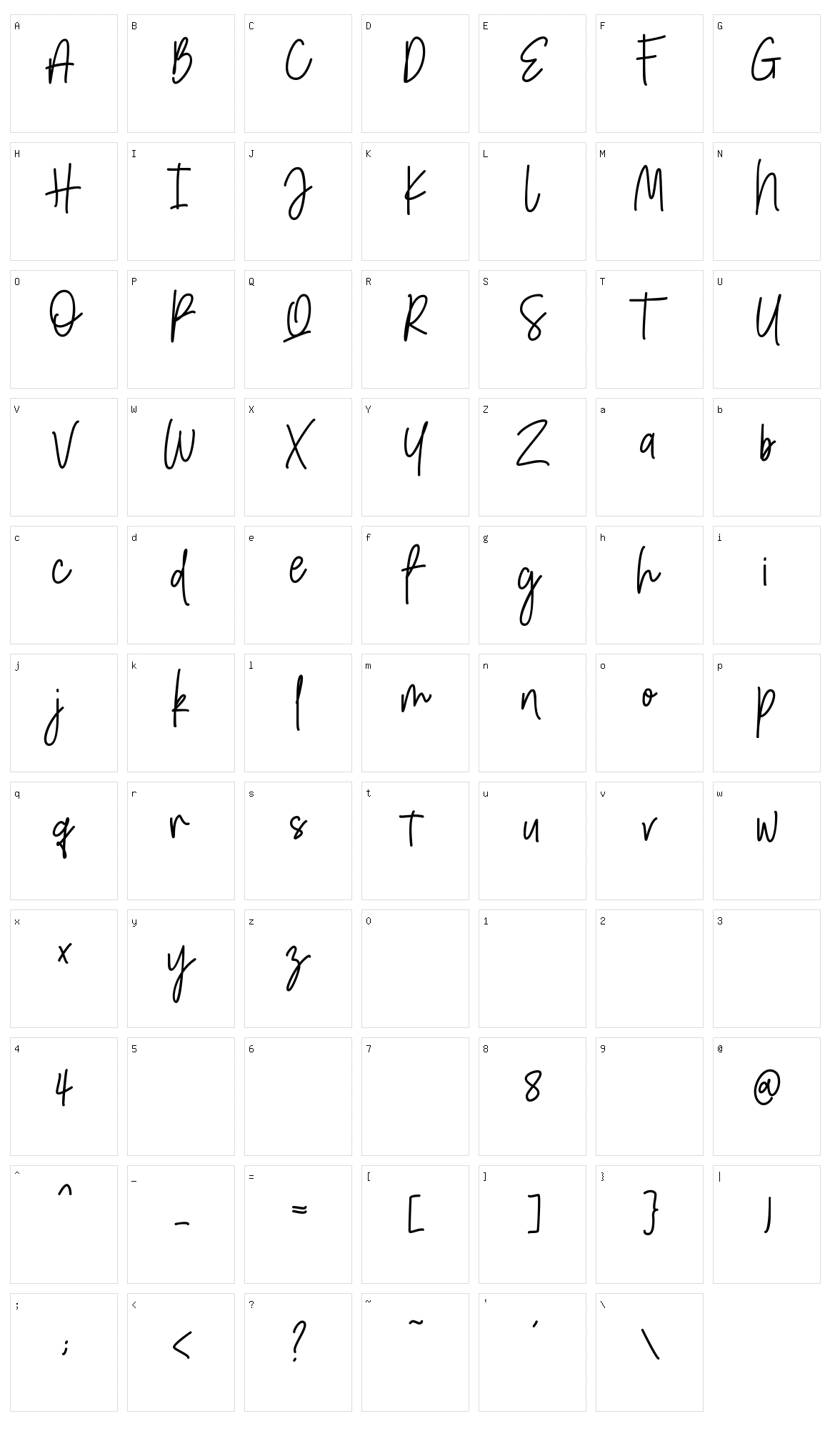 Amarilis Character Set