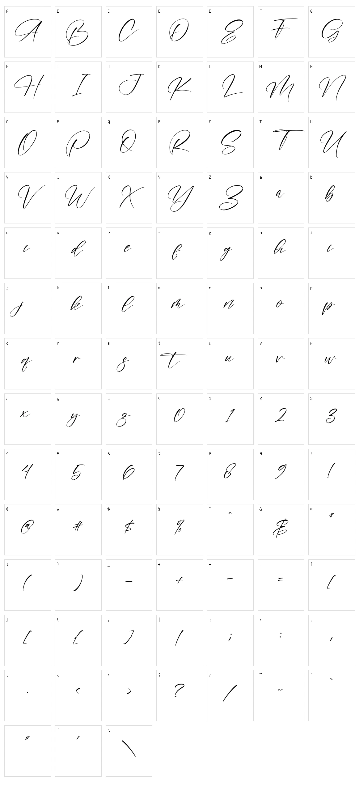 Amatera Hours Character Set