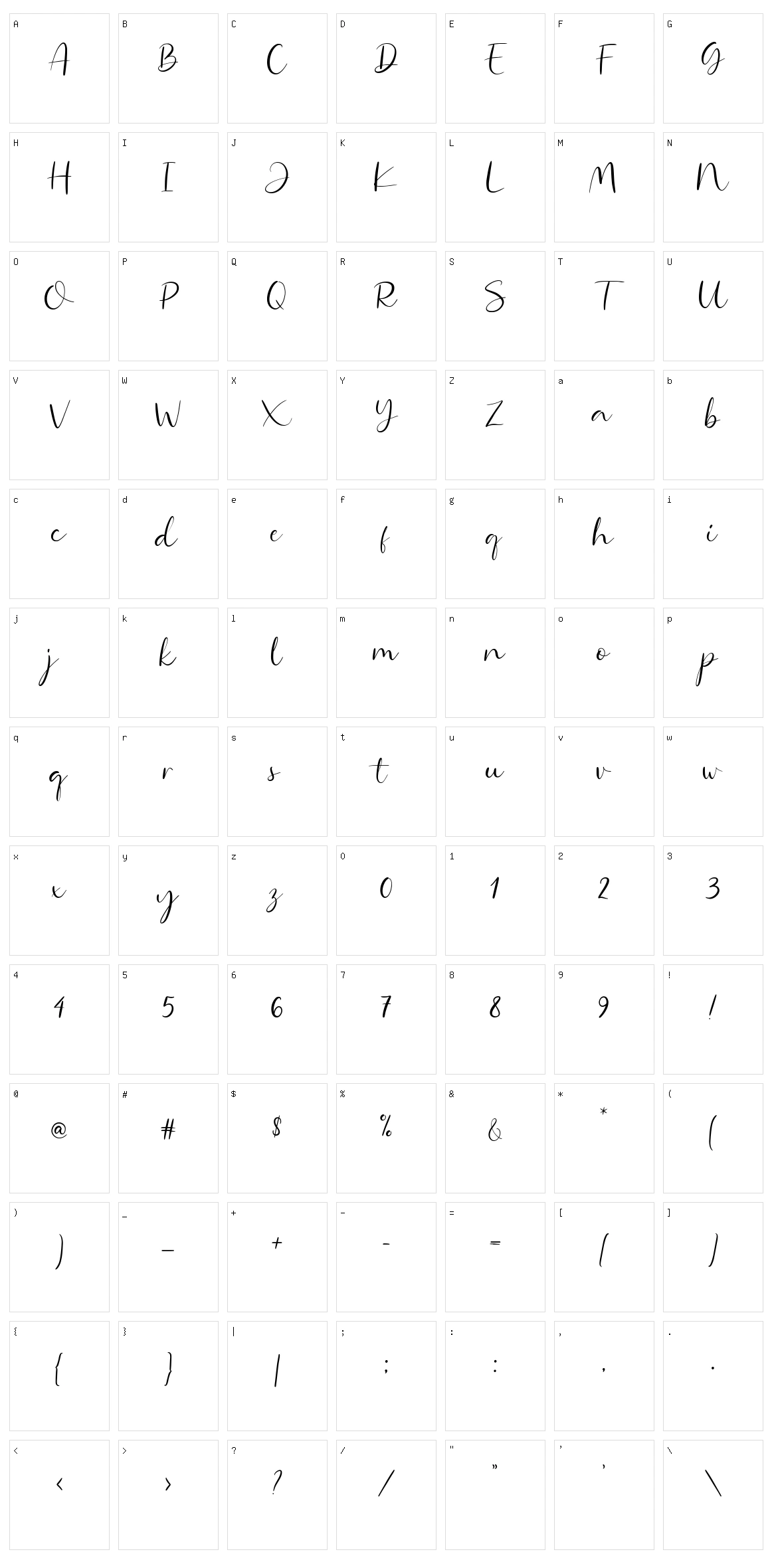 Amatley Character Set