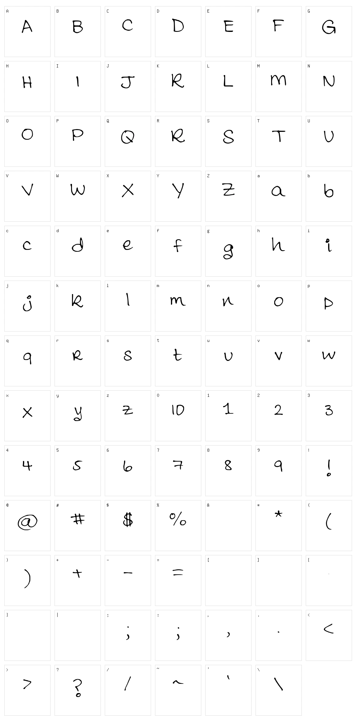 Amatullah Reg S2014 Character Set