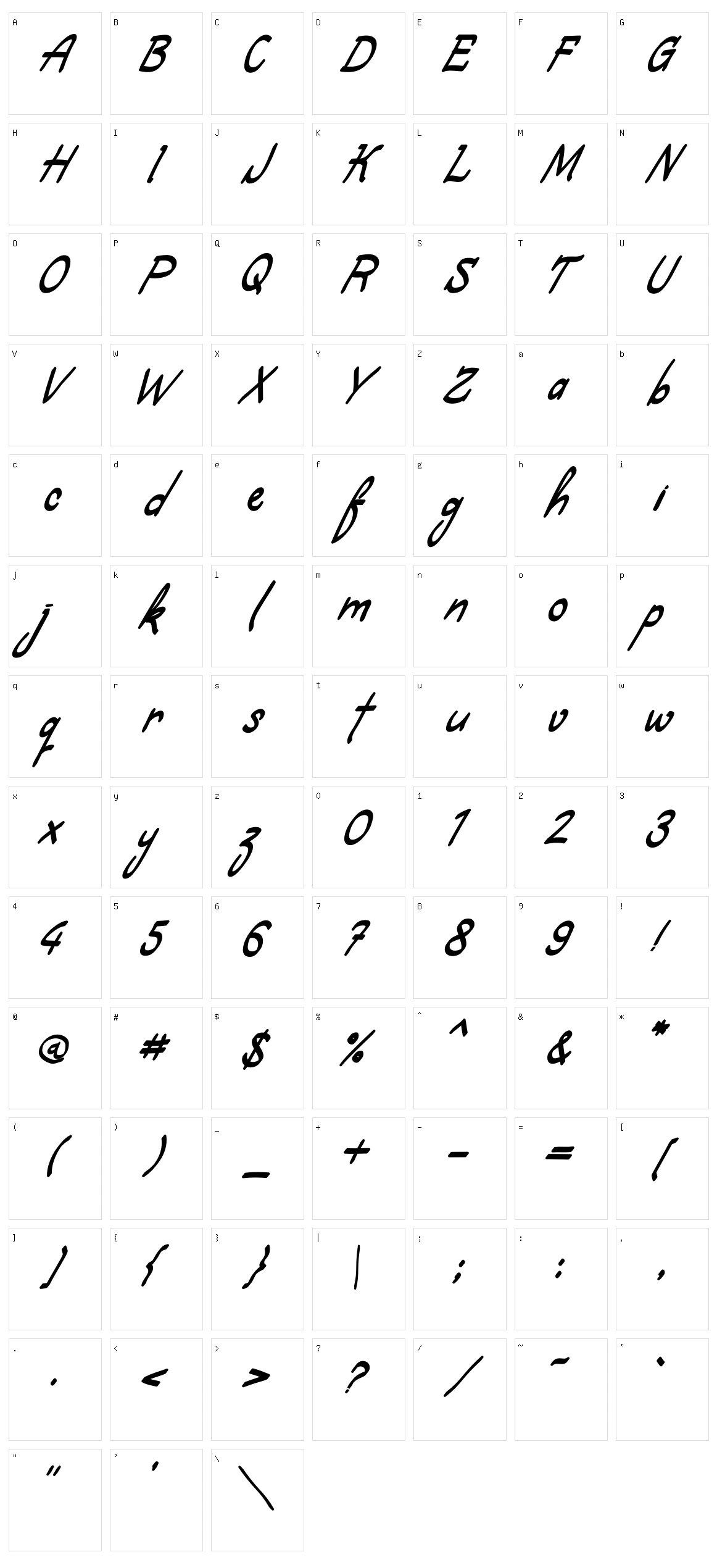Ambarawa Character Set