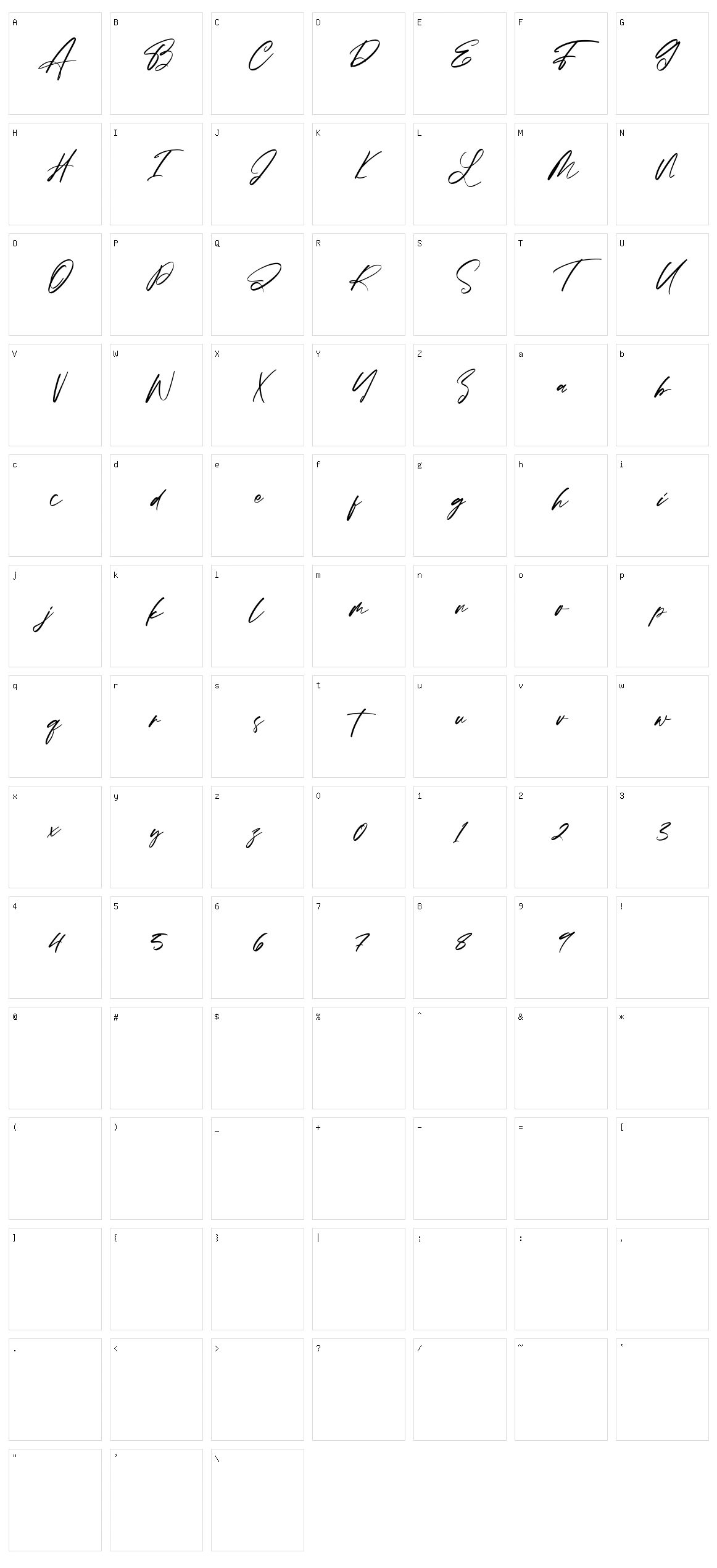 Ambattur Sign Character Set