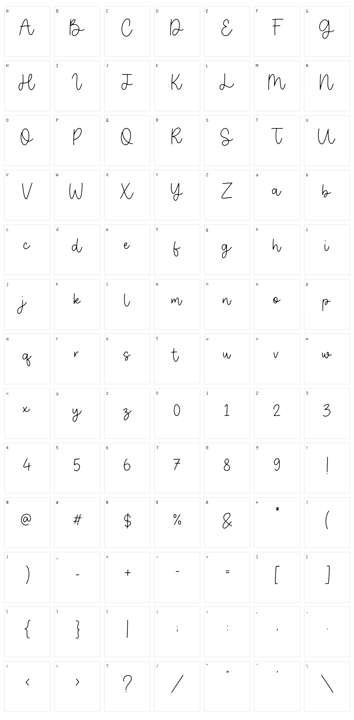 Amberstone Character Set