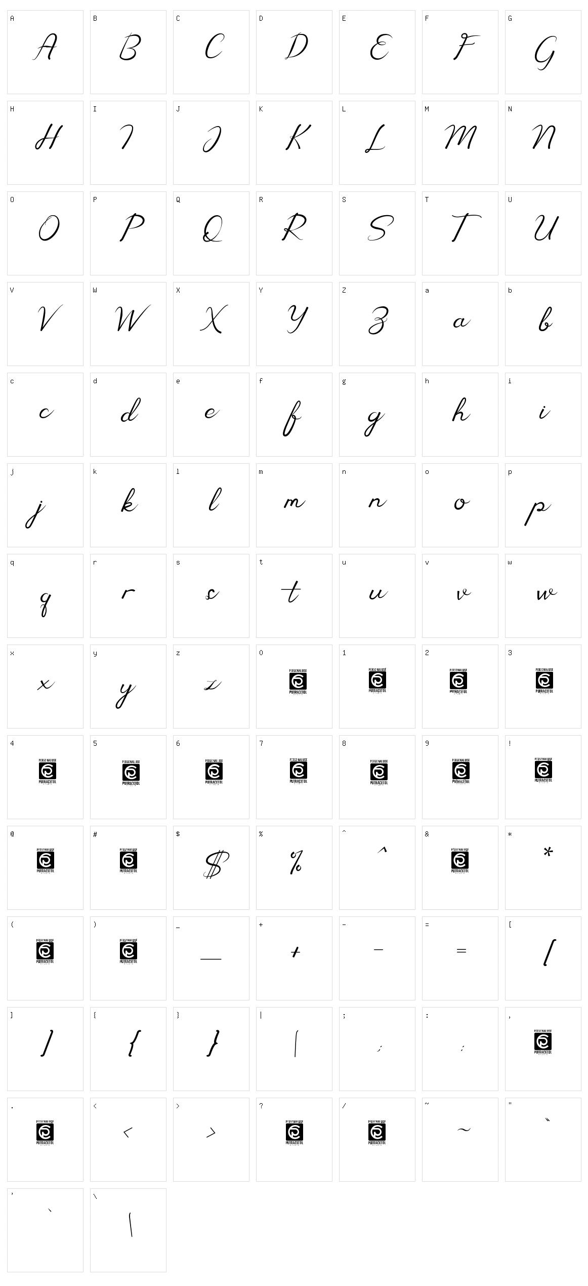 Amella Character Set