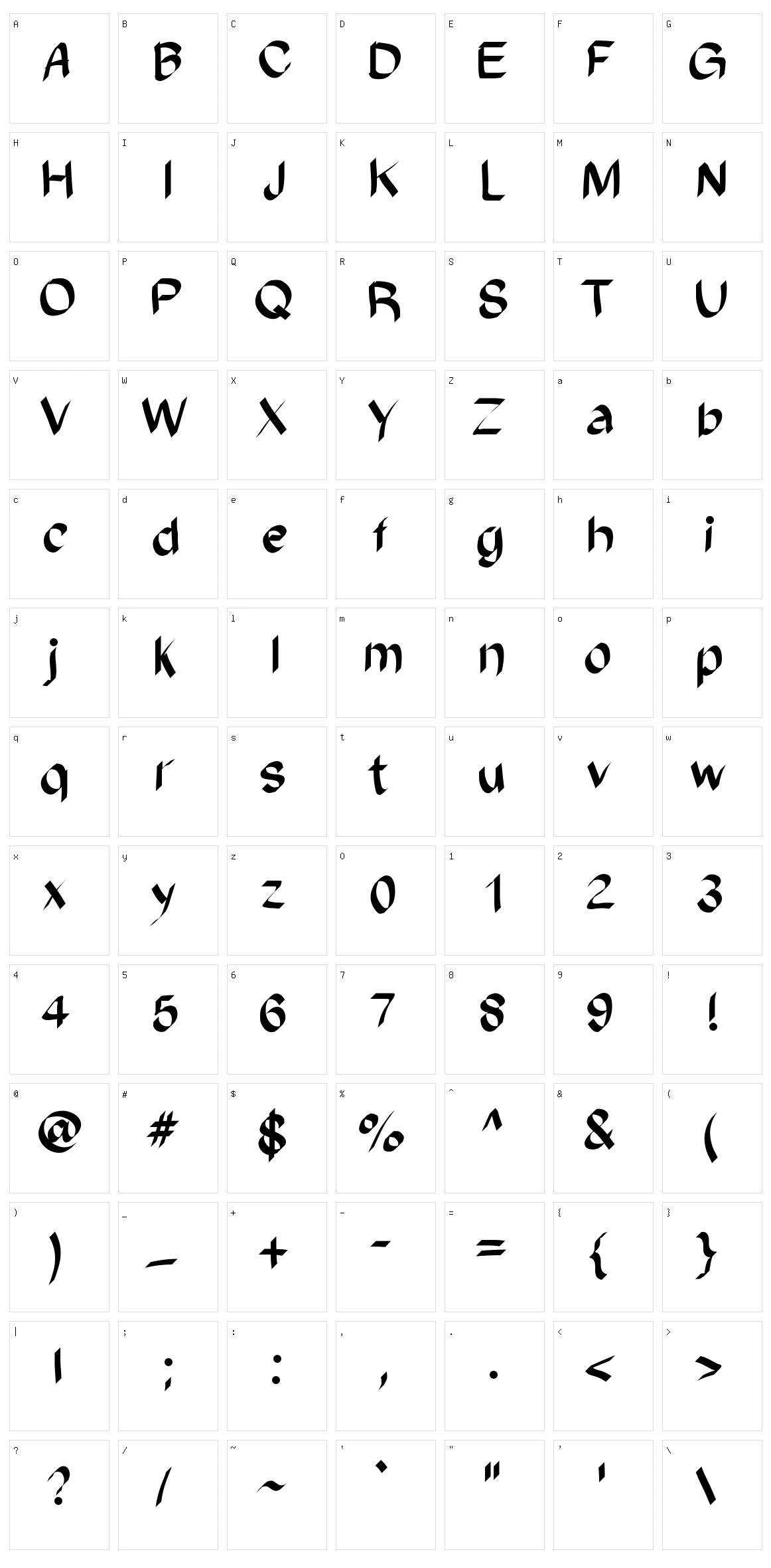 Ameno Character Set