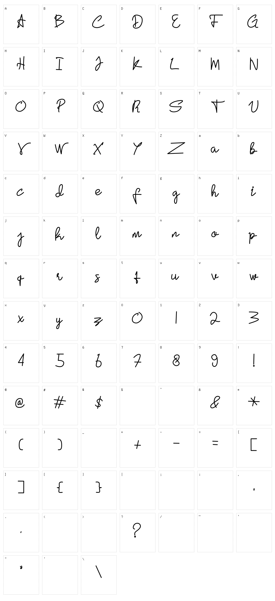 America Character Set