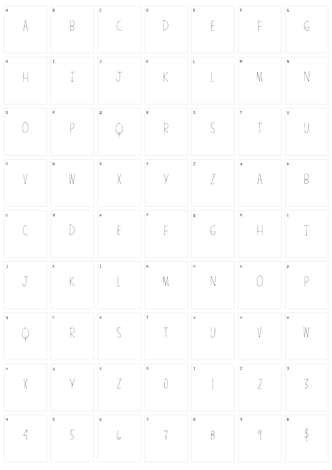 American Freedom Character Set