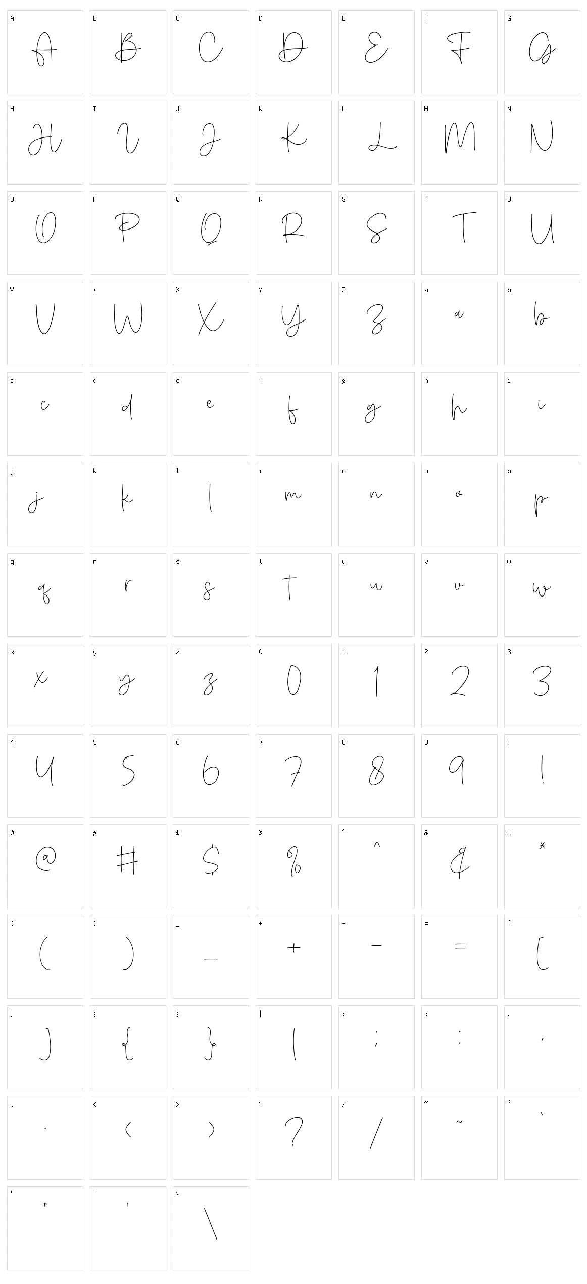 Amichan Character Set