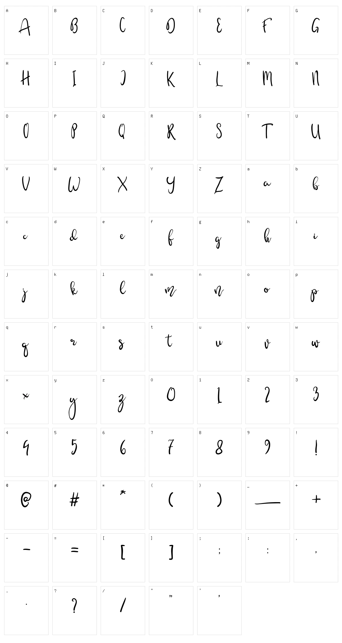 Ammhenthi Character Set