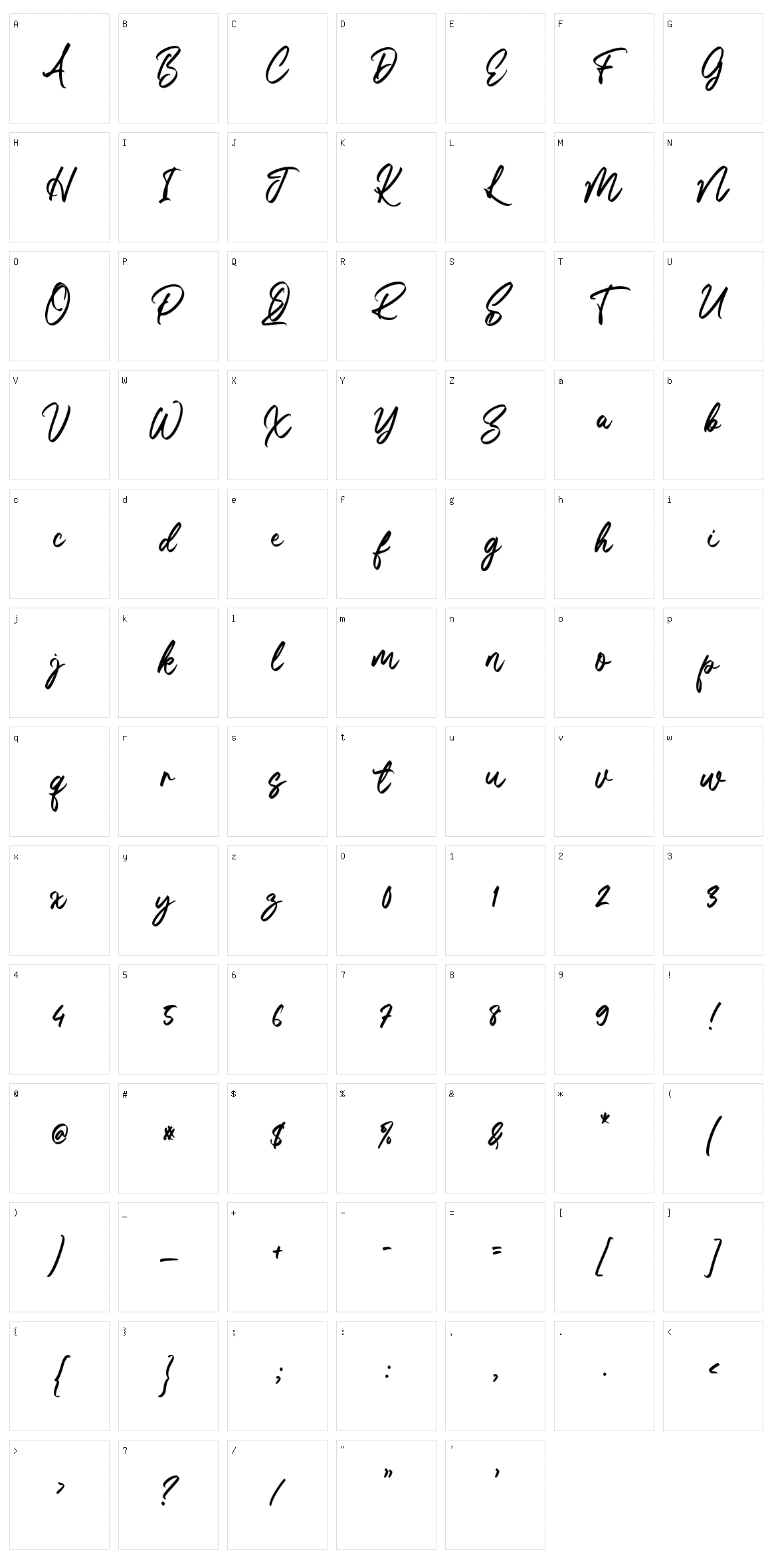 Amore Eiffel Character Set