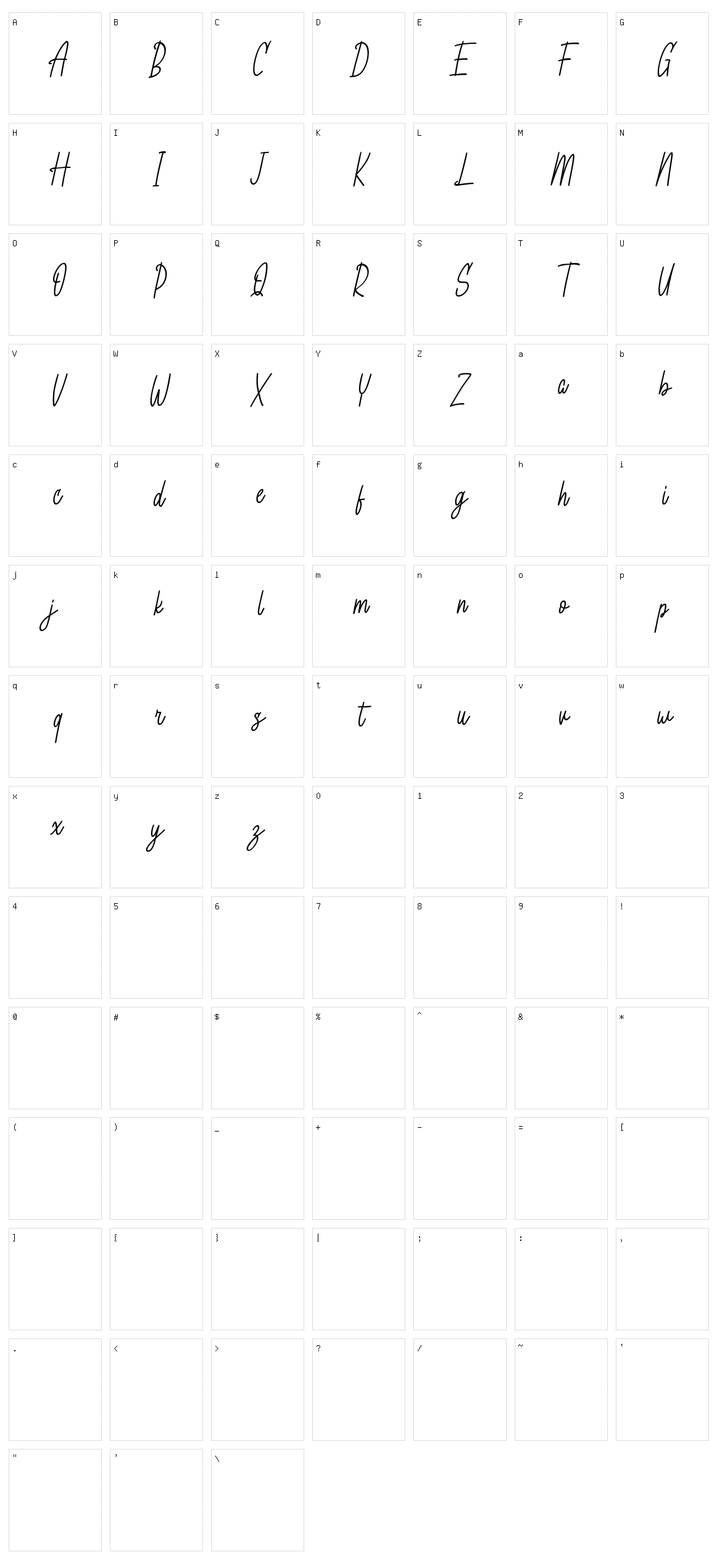 Amorlatos Character Set