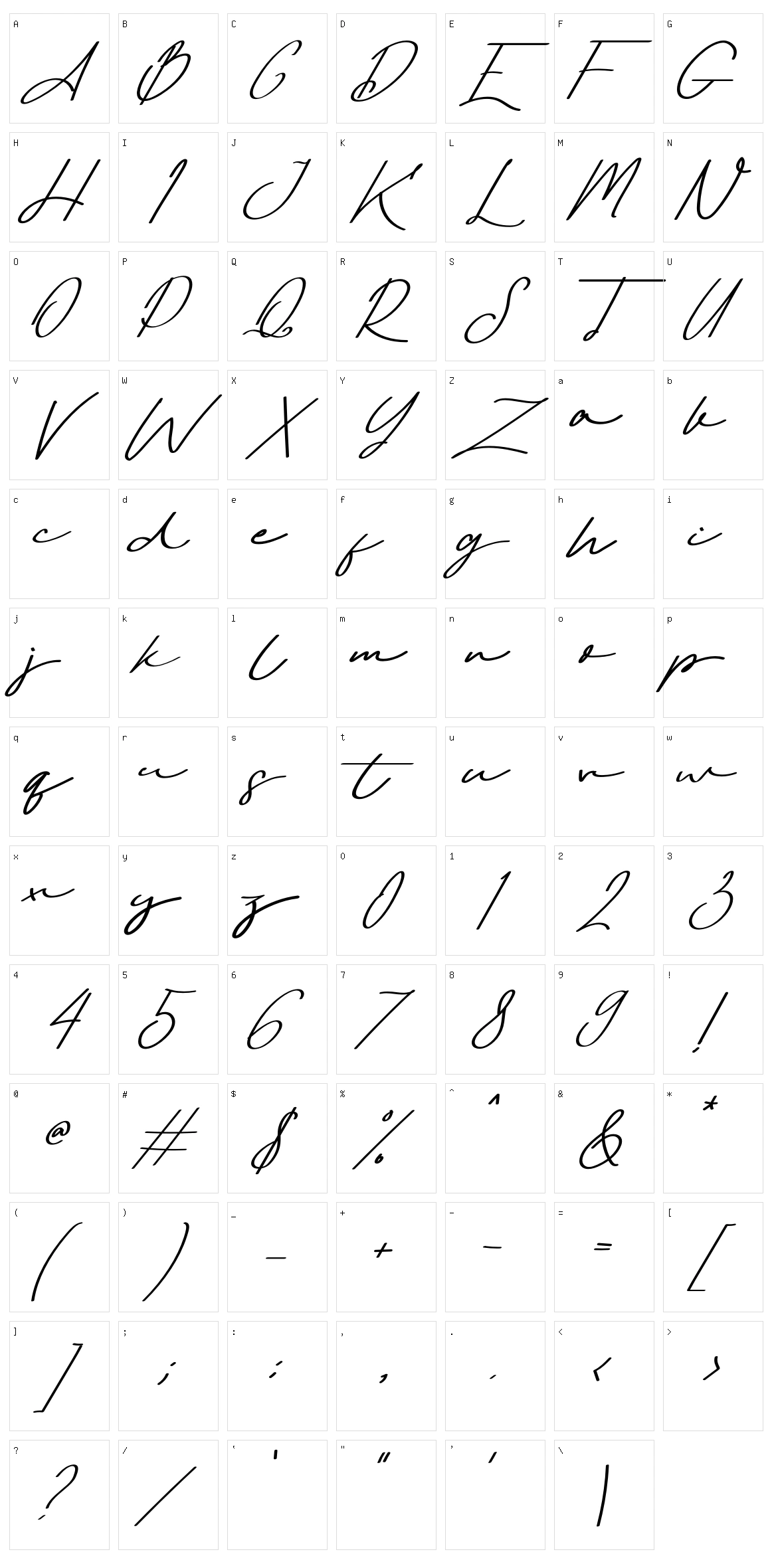 Amostne Character Set
