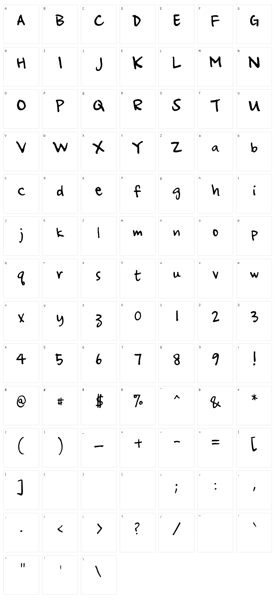 Ampersand Character Set