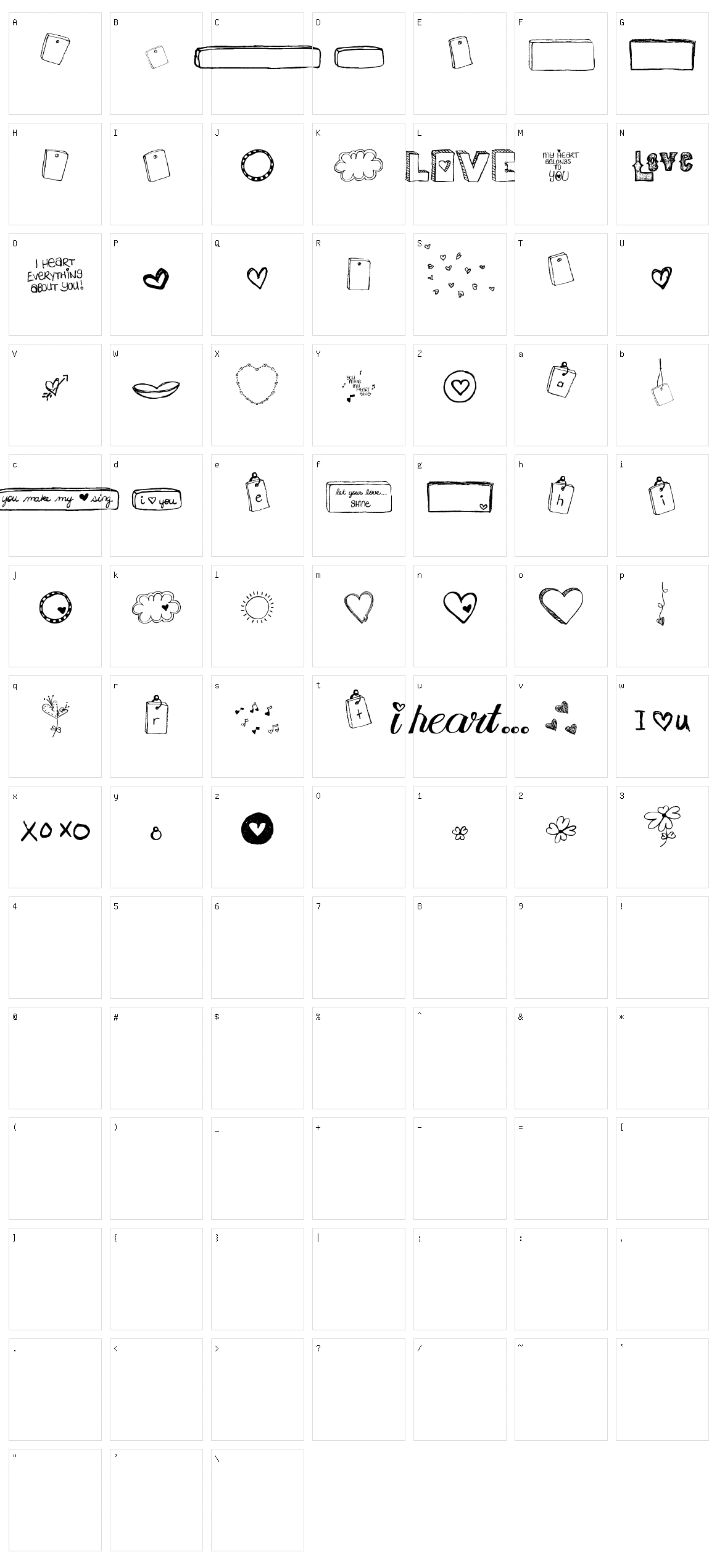 MTF I Heart Sketches Character Set