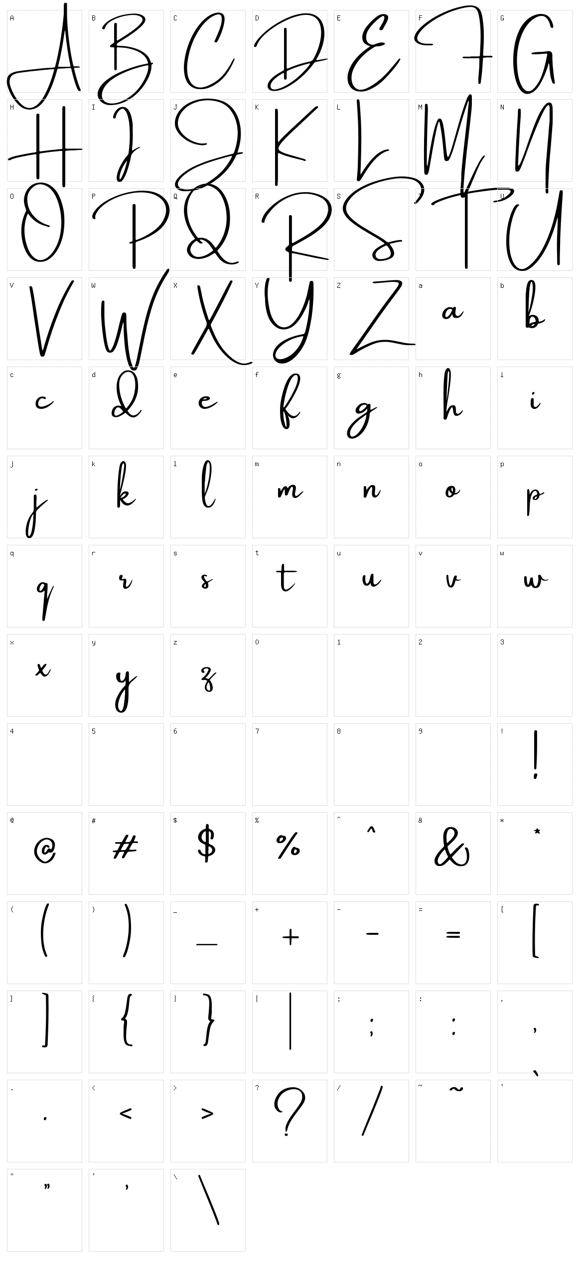 Amsterdam Character Set