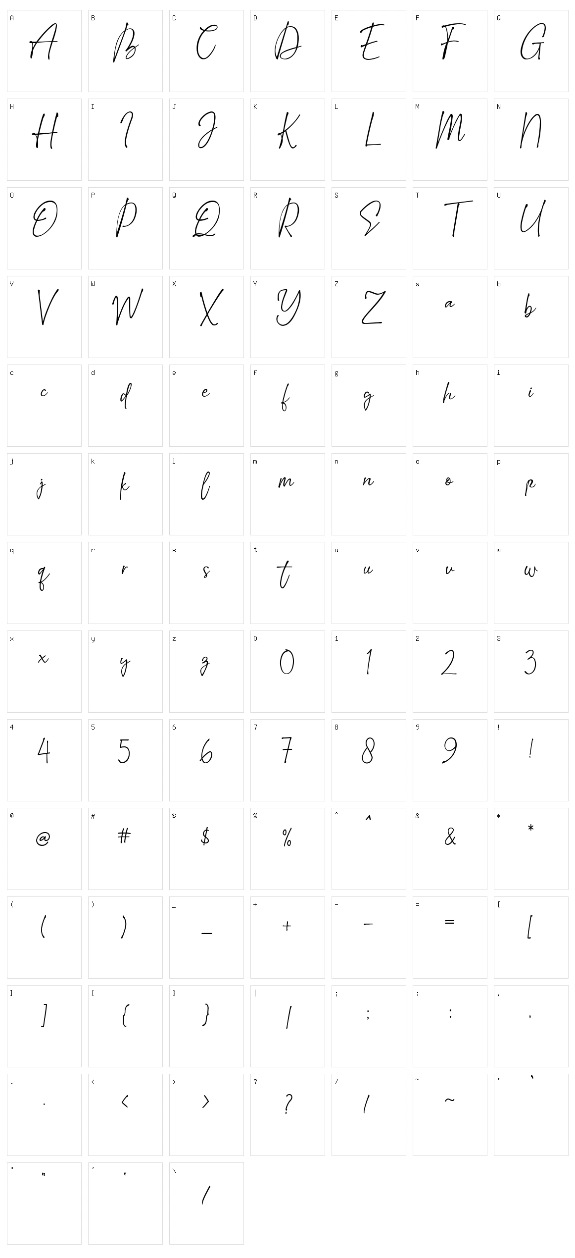 Amsterland Character Set