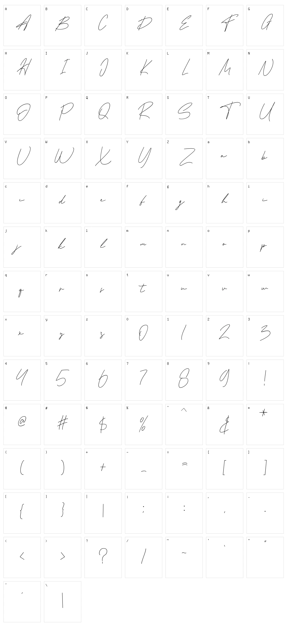 Amstroms Character Set