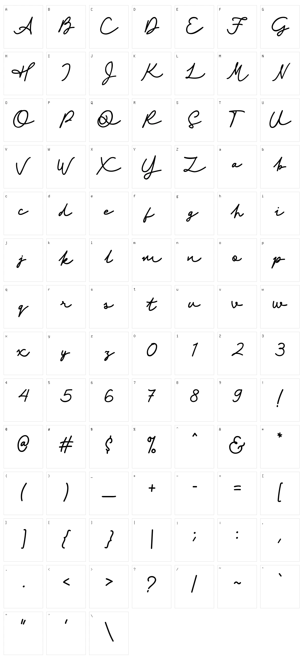 Amstrong Character Set