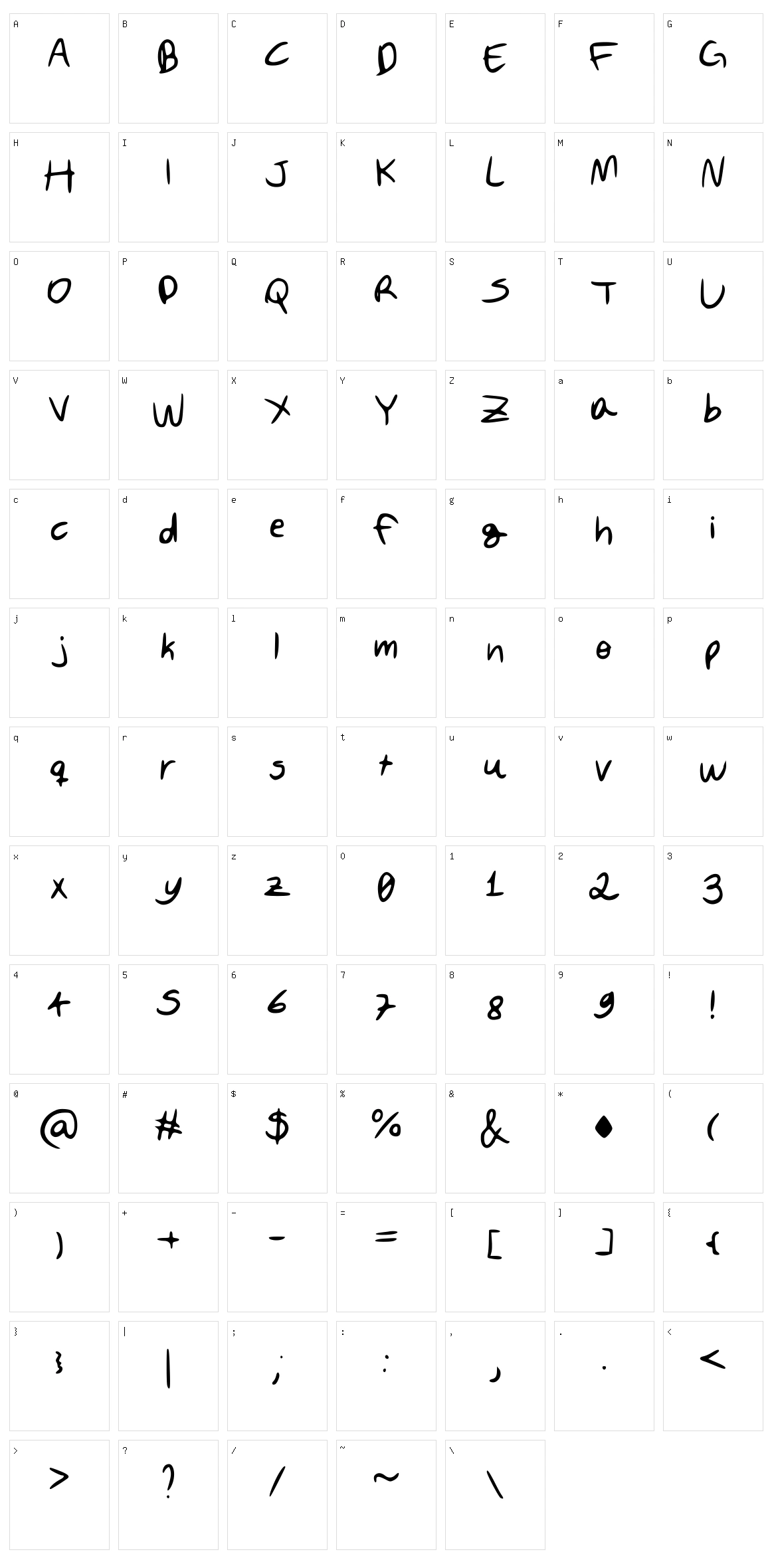 An Original Font By Davi Character Set