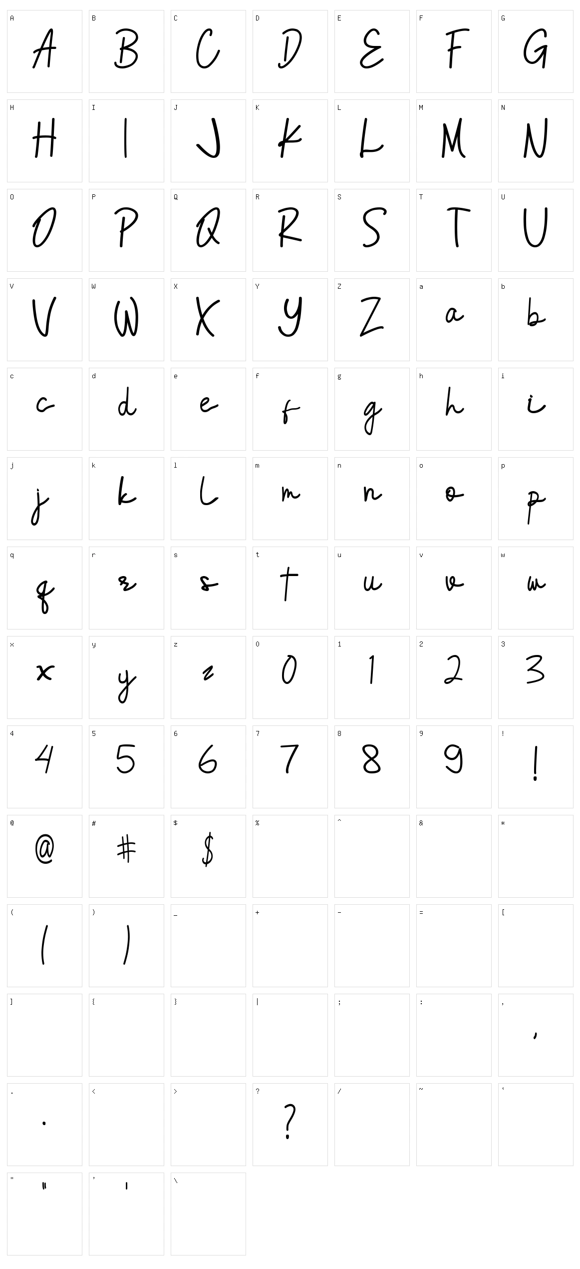 Anasthasia Character Set