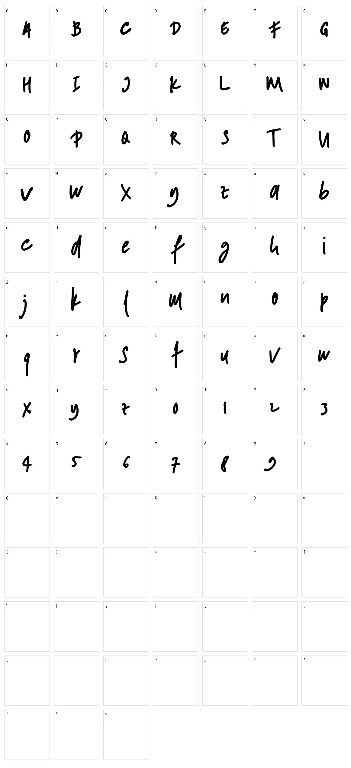 Andonesi Character Set