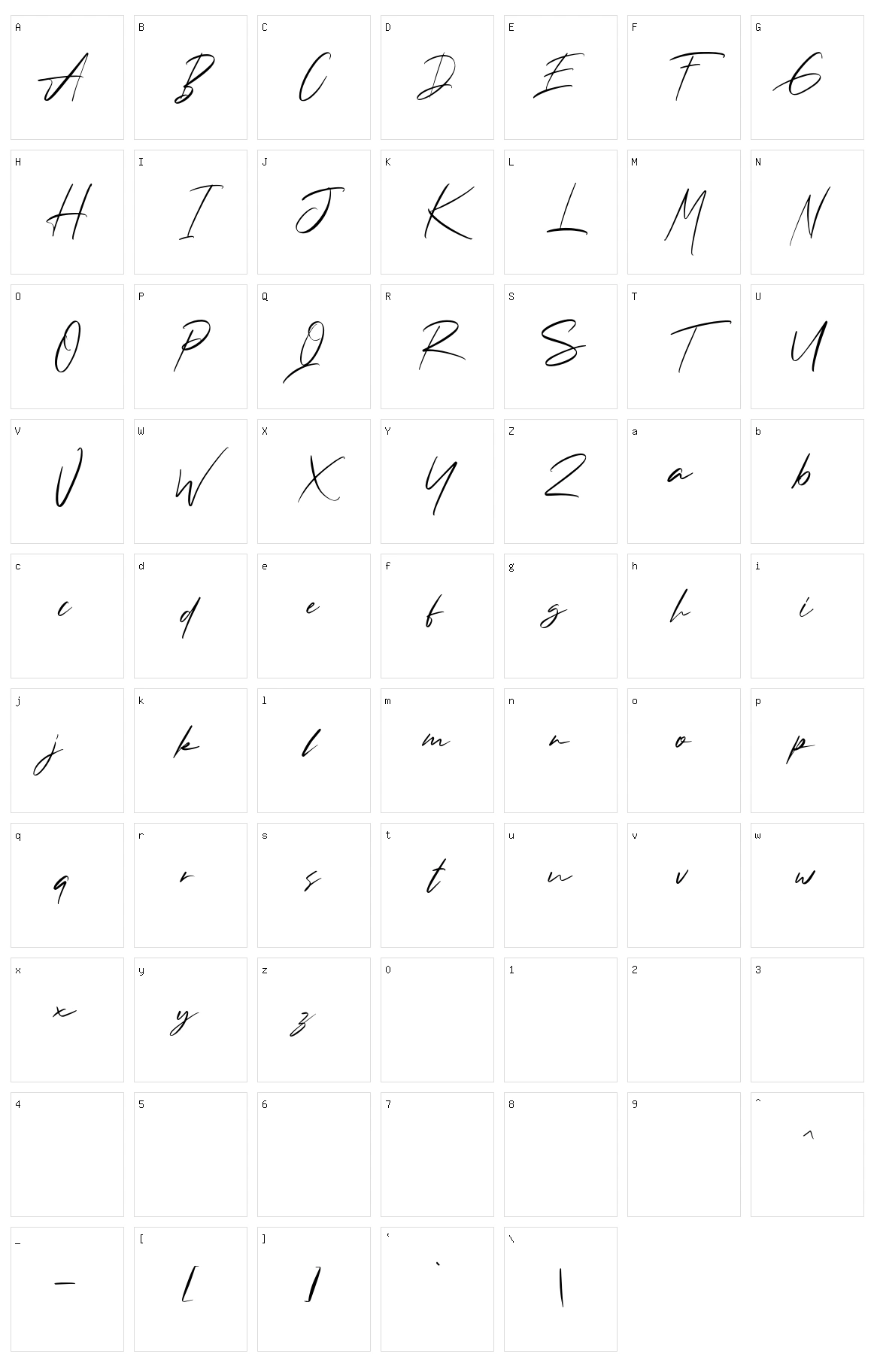 Andrea Roft Character Set