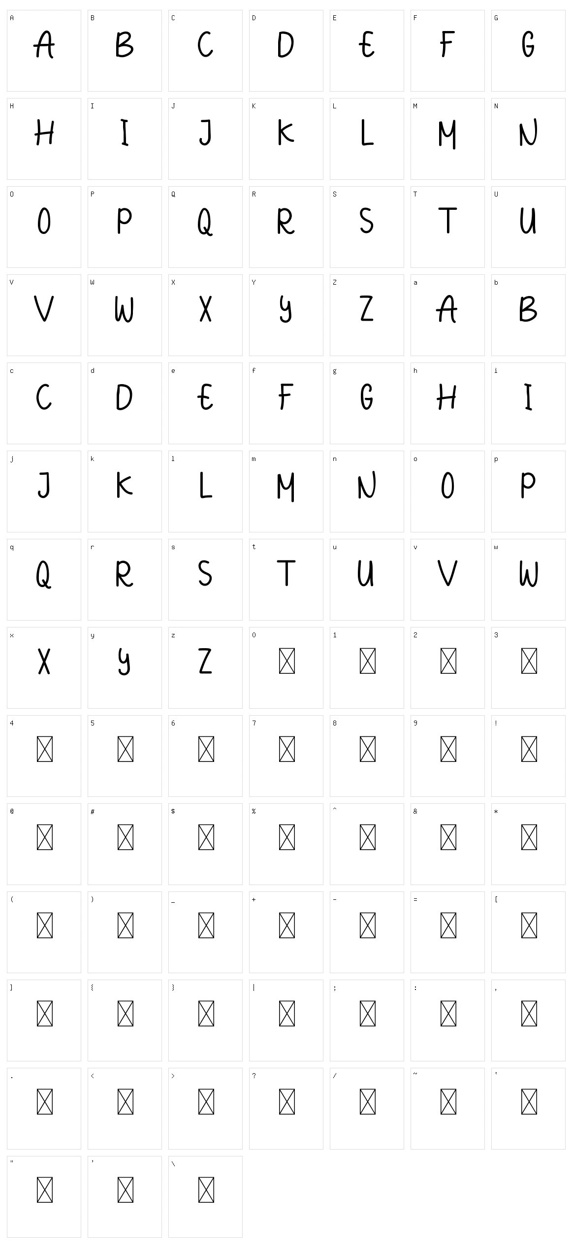 Aneetha Sans Character Set