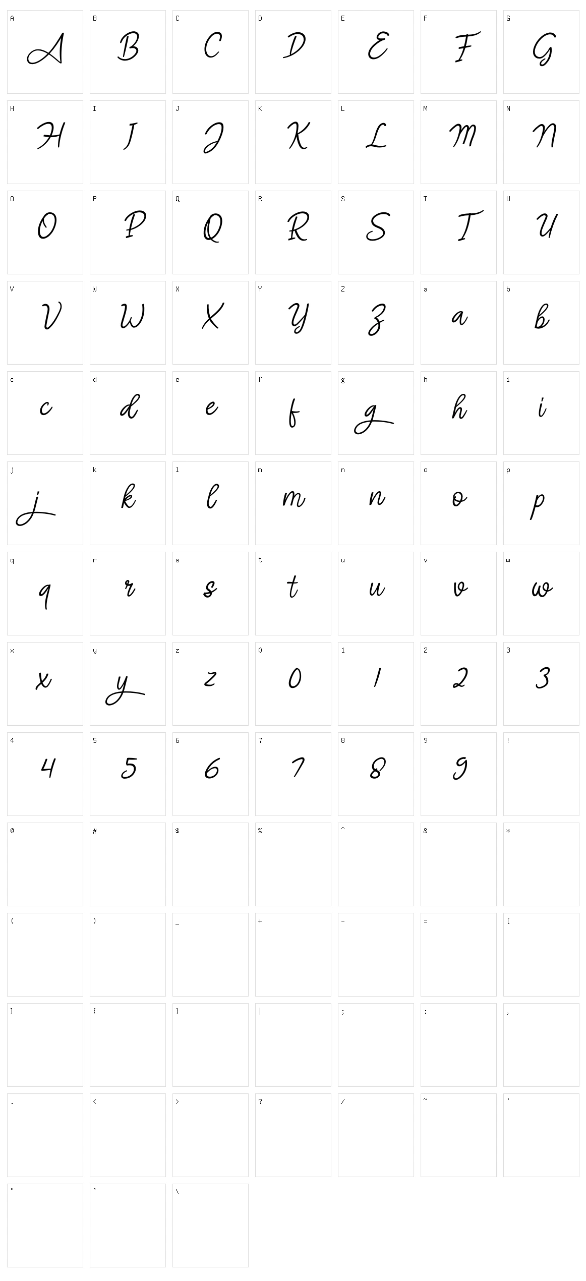 Angel Signature Character Set