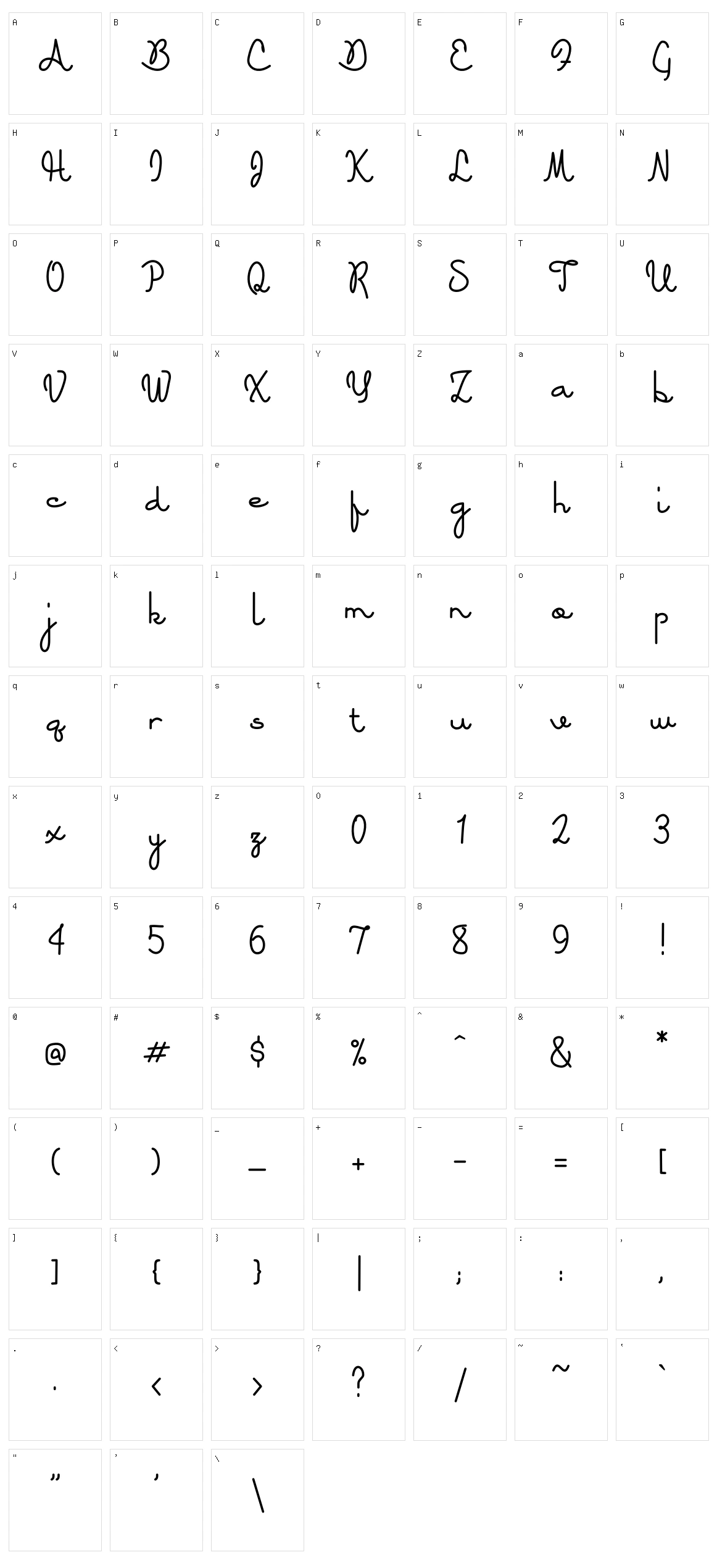 Angkoh Character Set