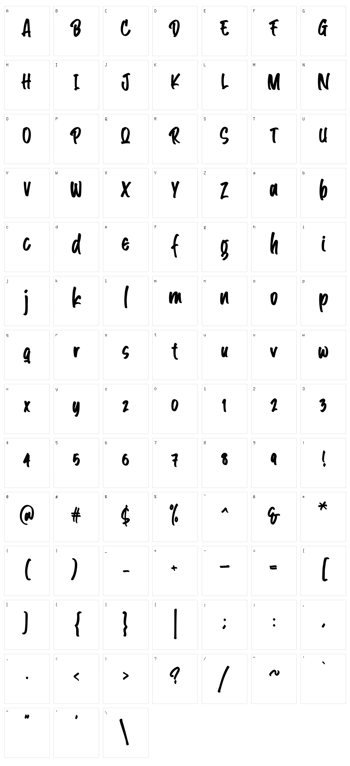 Angle Janks Character Set