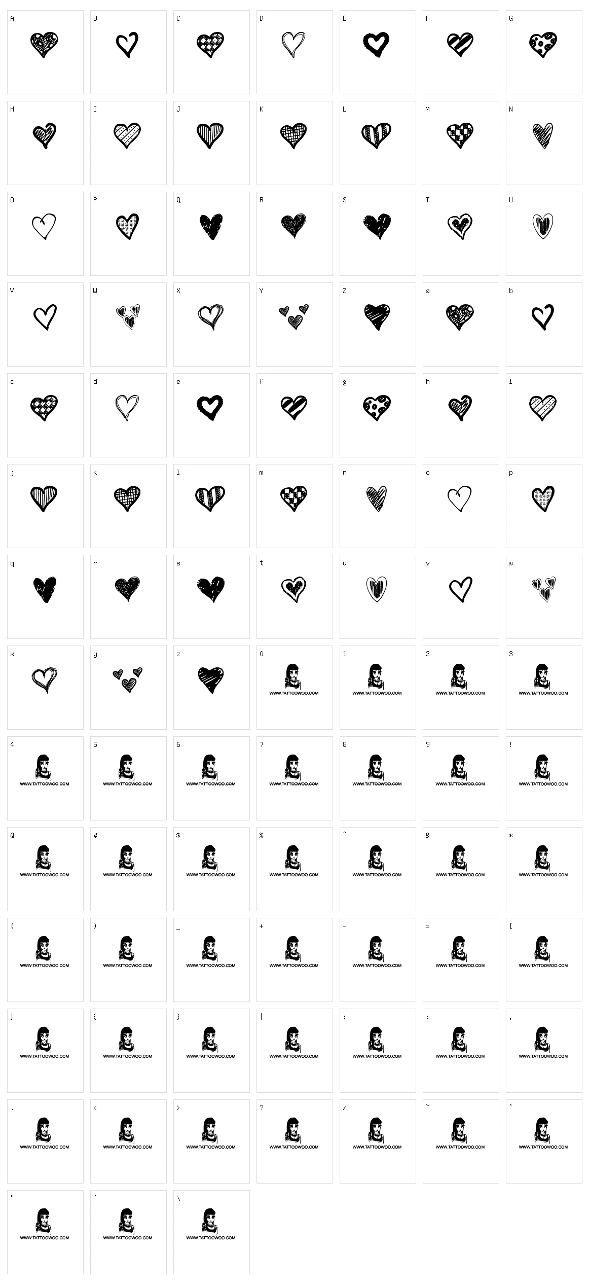 Crazy Hearts Character Set