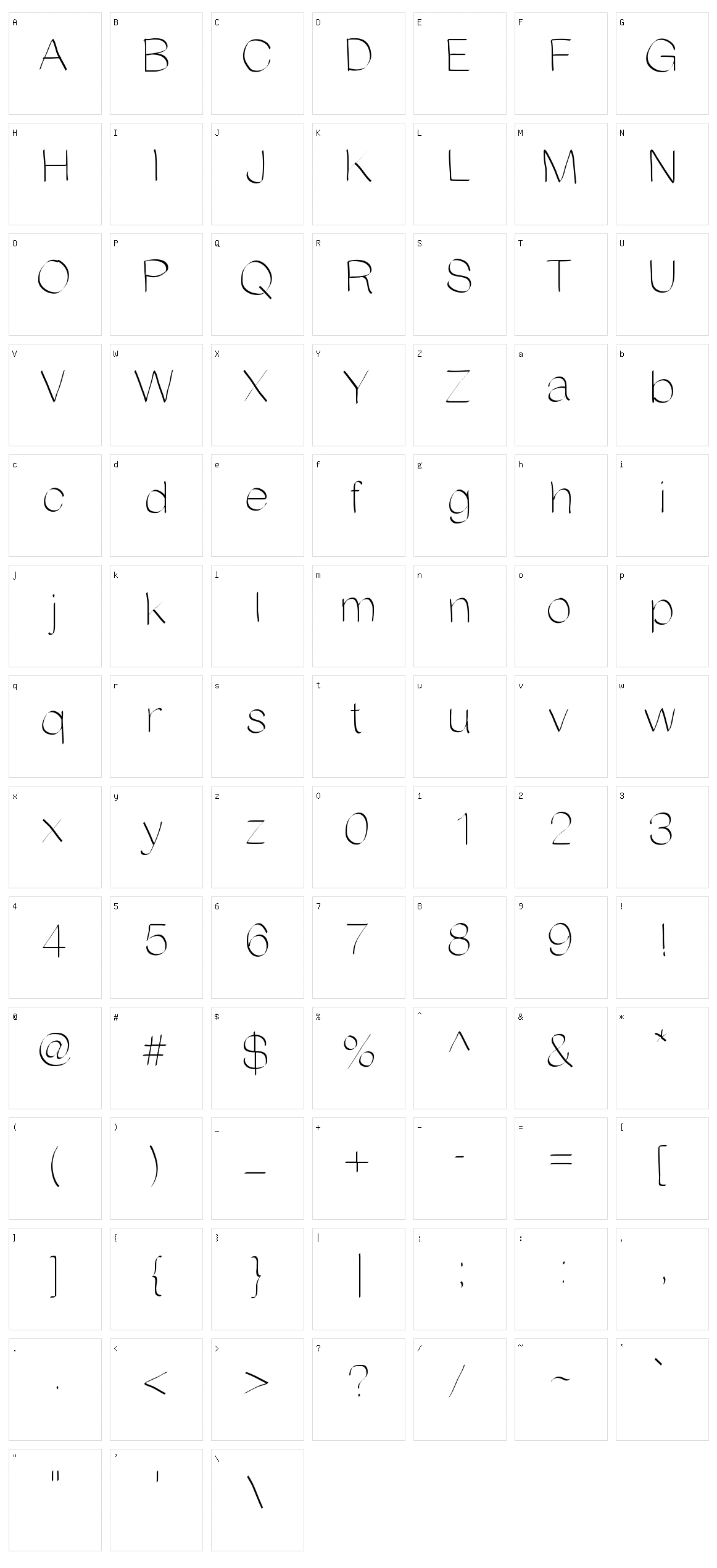 Ani Randy Character Set
