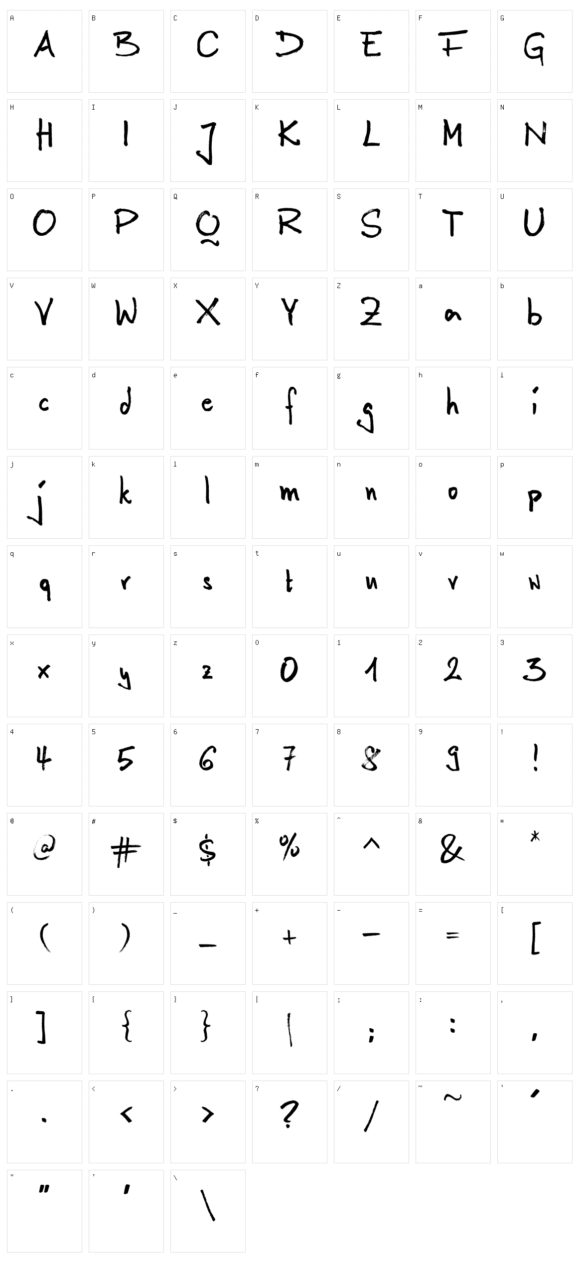 Anilin Character Set