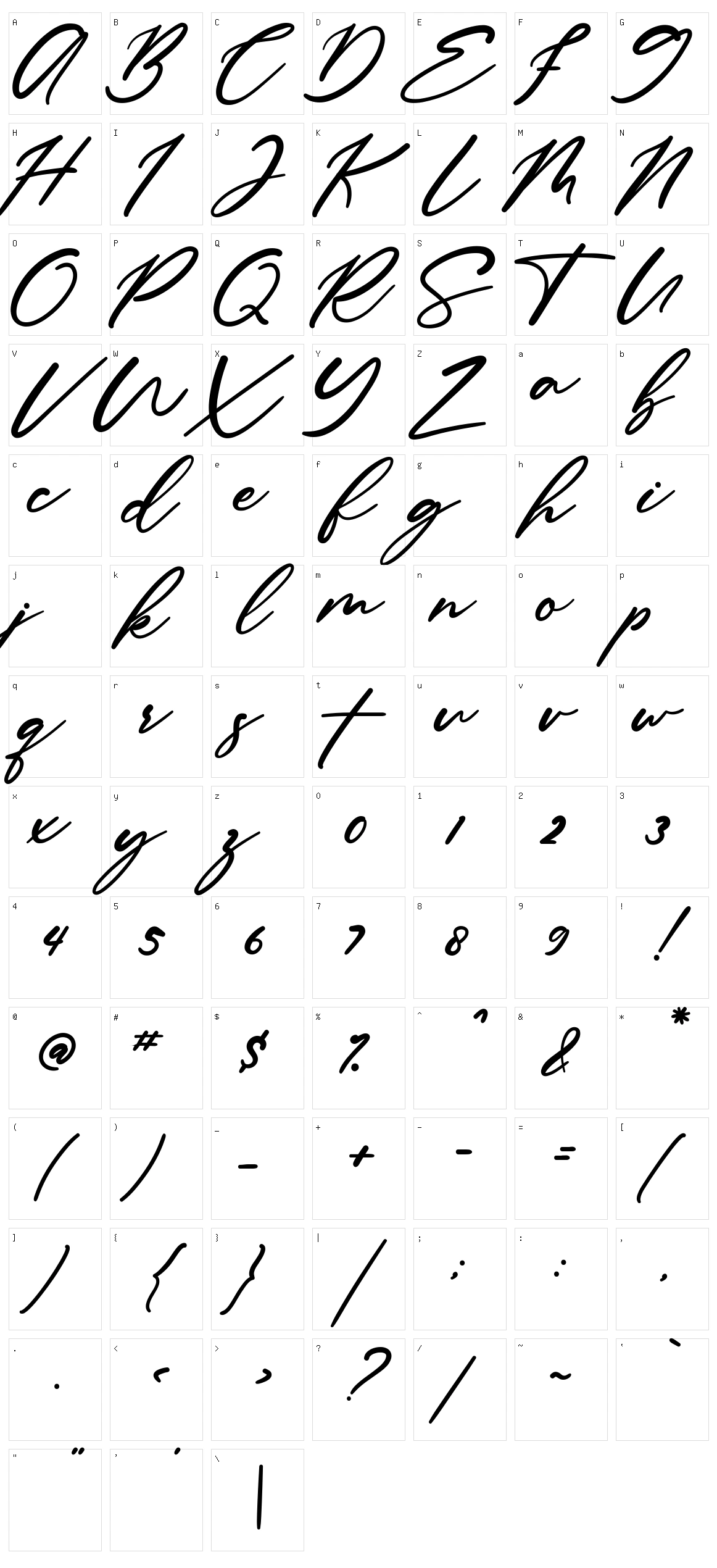 Anitto Character Set