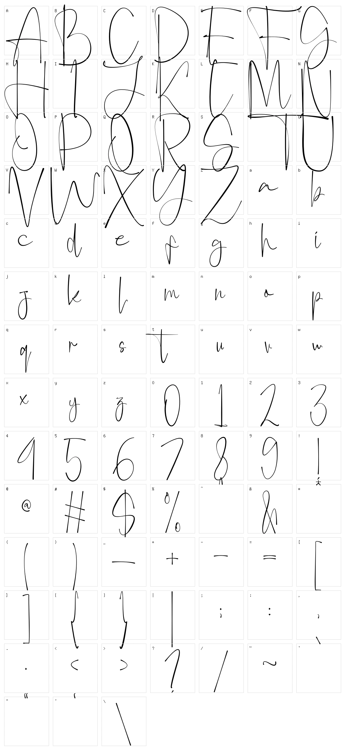 Anjany Sallentiny Character Set