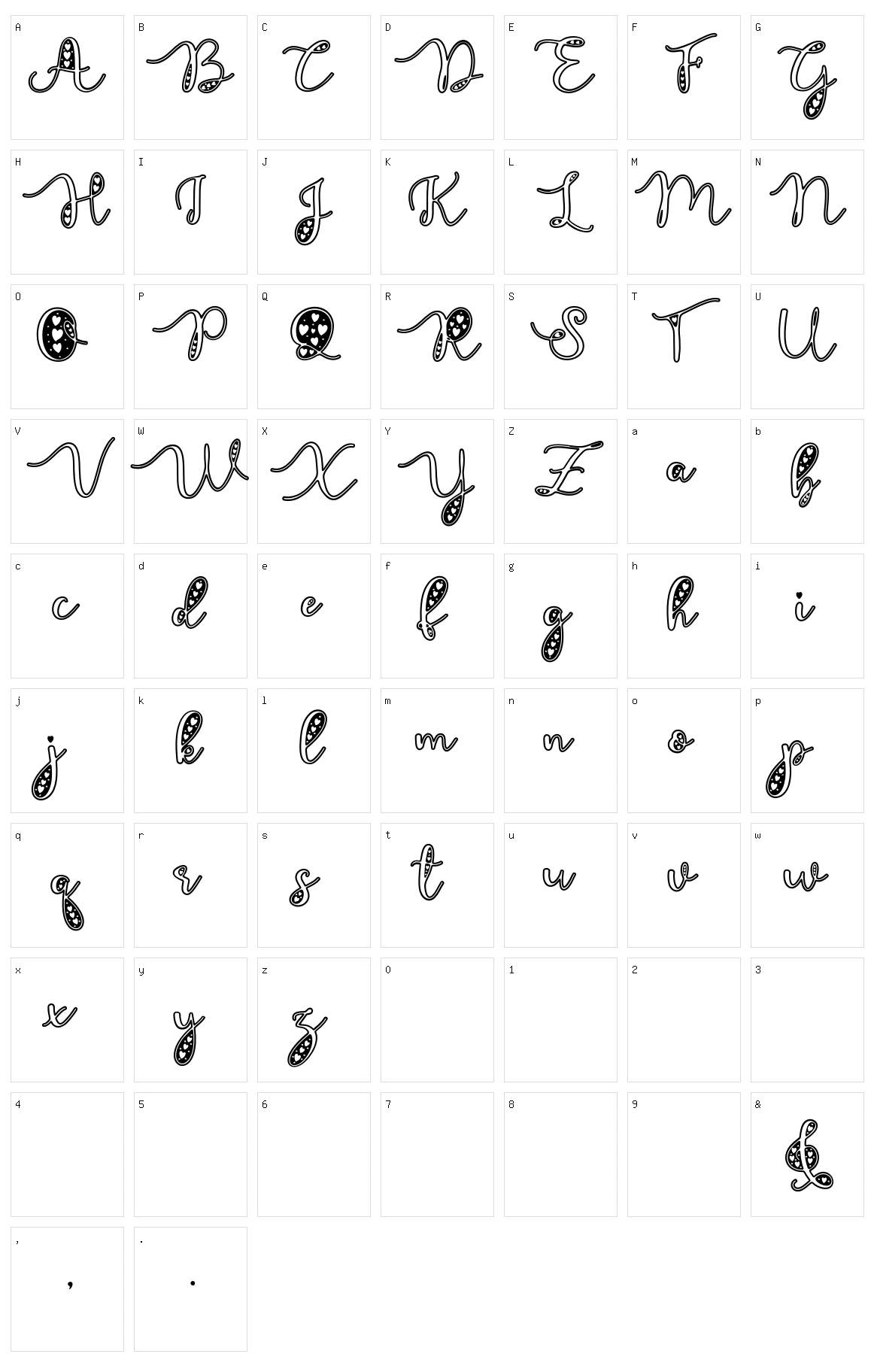 Otmeal Character Set